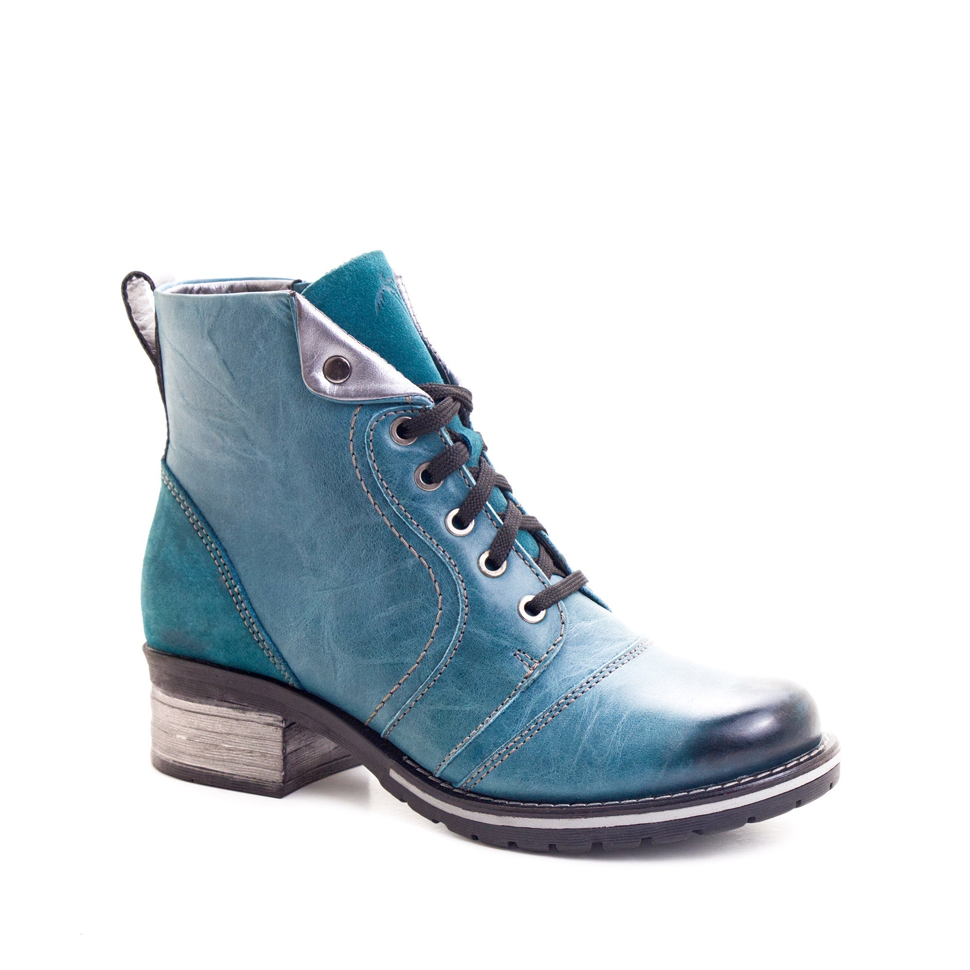 Dromedaris Karissa Scrunched Leather & Suede Boot