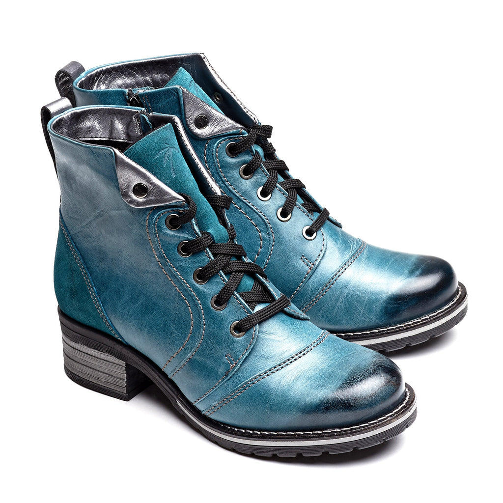 Dromedaris Karissa Scrunched Leather & Suede Boot