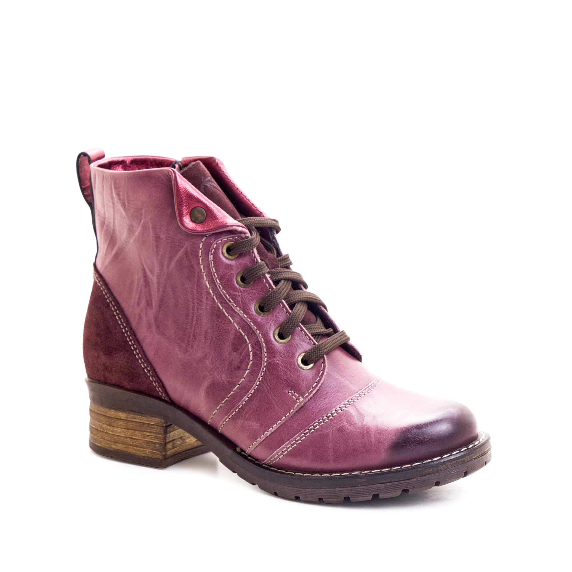 Dromedaris Karissa Scrunched Leather & Suede Boot