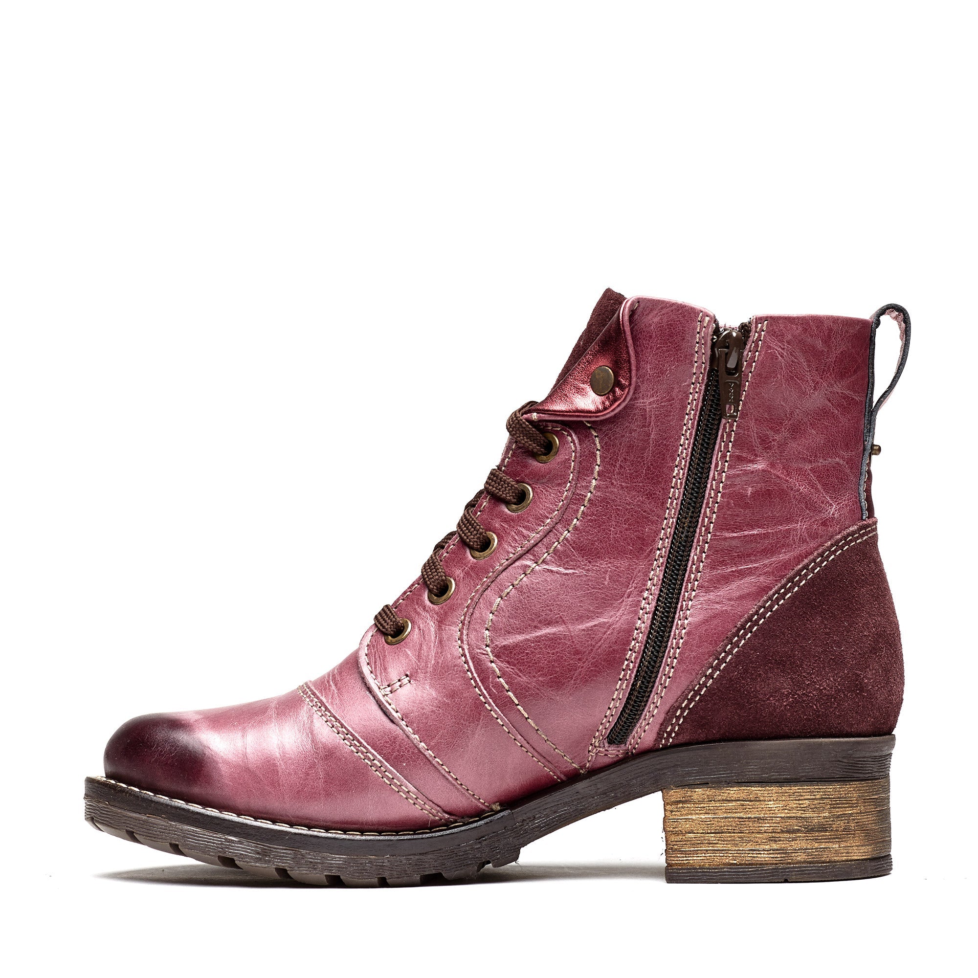 Dromedaris Karissa Scrunched Leather & Suede Boot