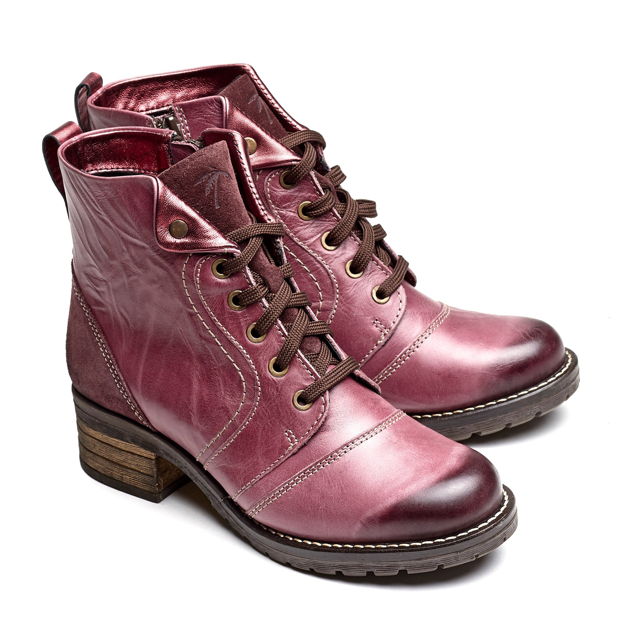 Dromedaris Karissa Scrunched Leather & Suede Boot