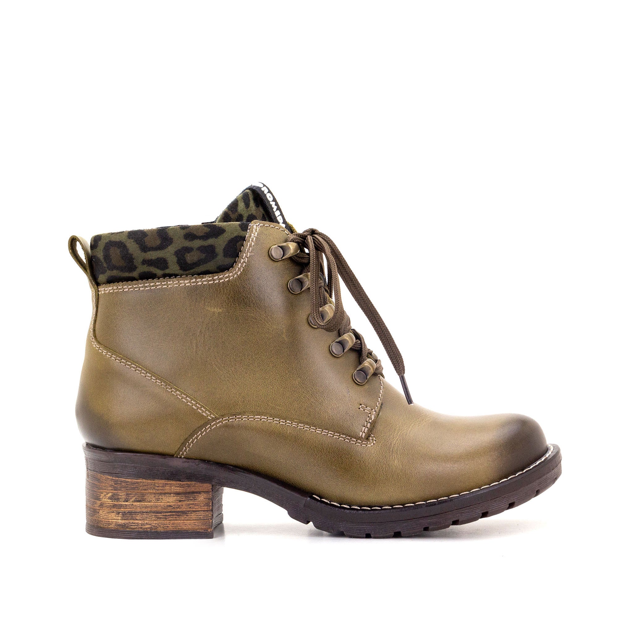 Dromedaris Karolina Metallic Leather Lace-Up Bootie