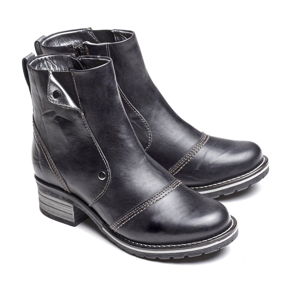 Dromedaris Kassia Scrunched Leather Boot