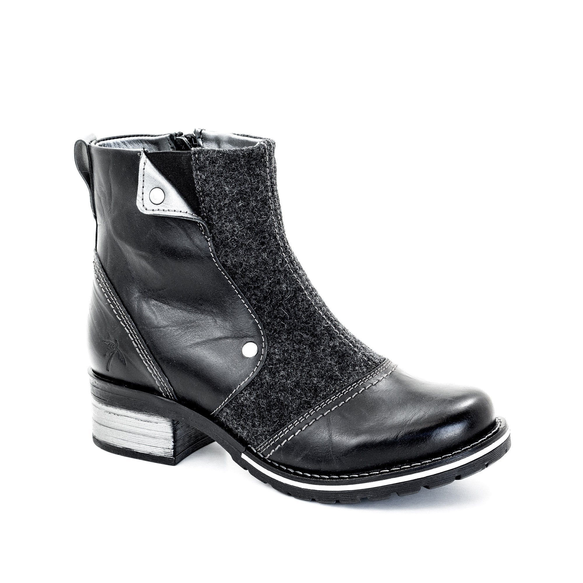 Dromedaris Kassia Leather & Burel Wool Boot