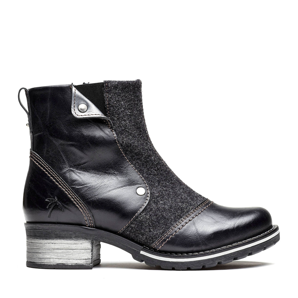 Dromedaris Kassia Leather & Burel Wool Boot