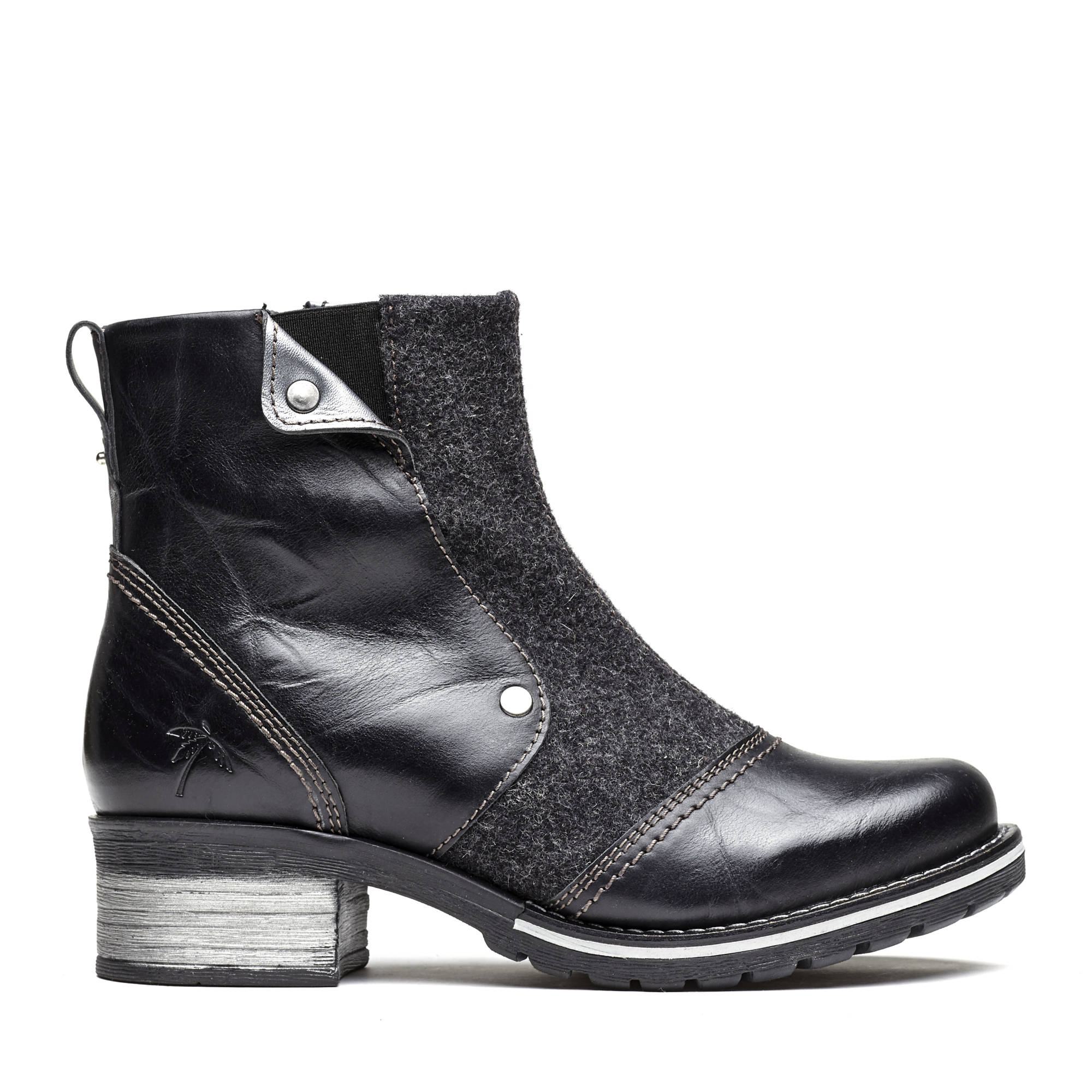 Dromedaris Kassia Leather & Burel Wool Boot