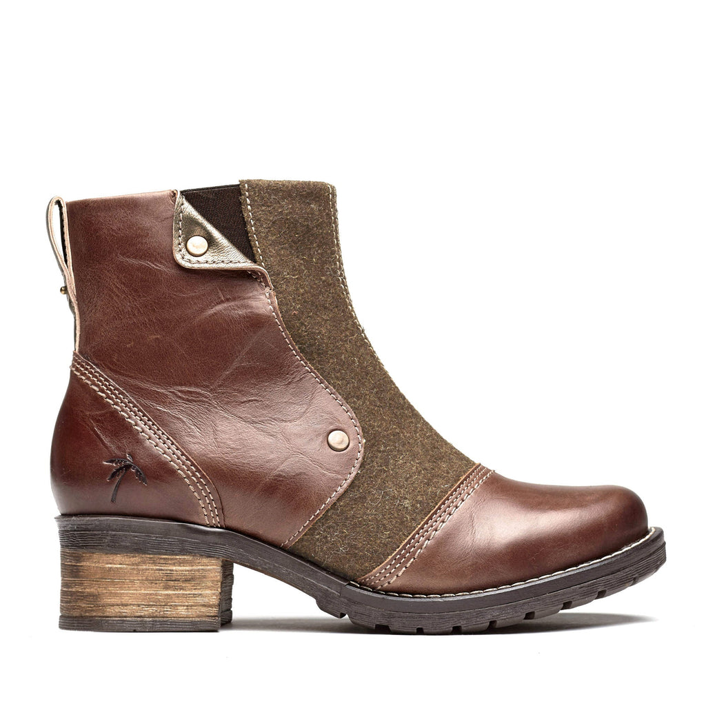 Dromedaris Kassia Leather & Burel Wool Boot