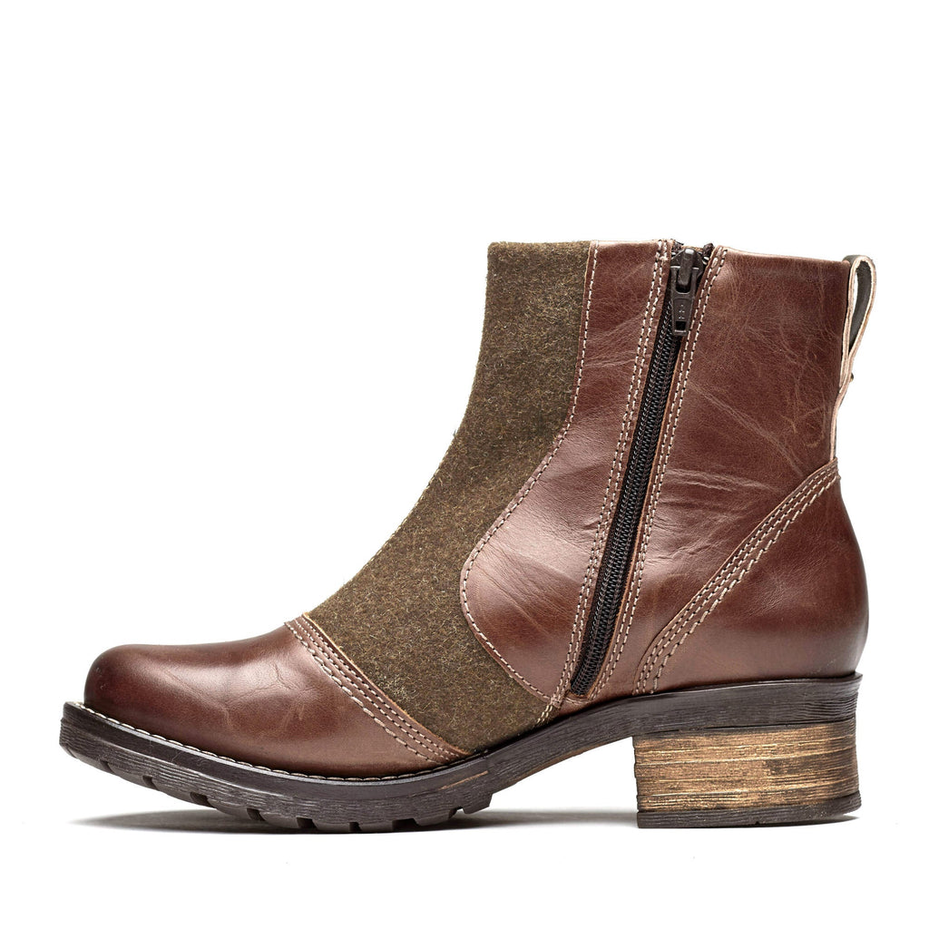Dromedaris Kassia Leather & Burel Wool Boot