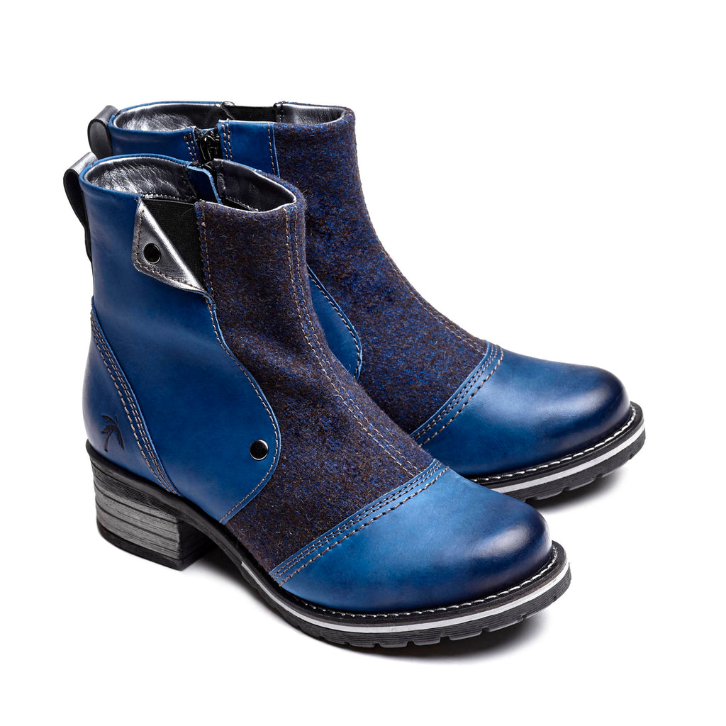 Dromedaris Kassia Leather & Burel Wool Boot