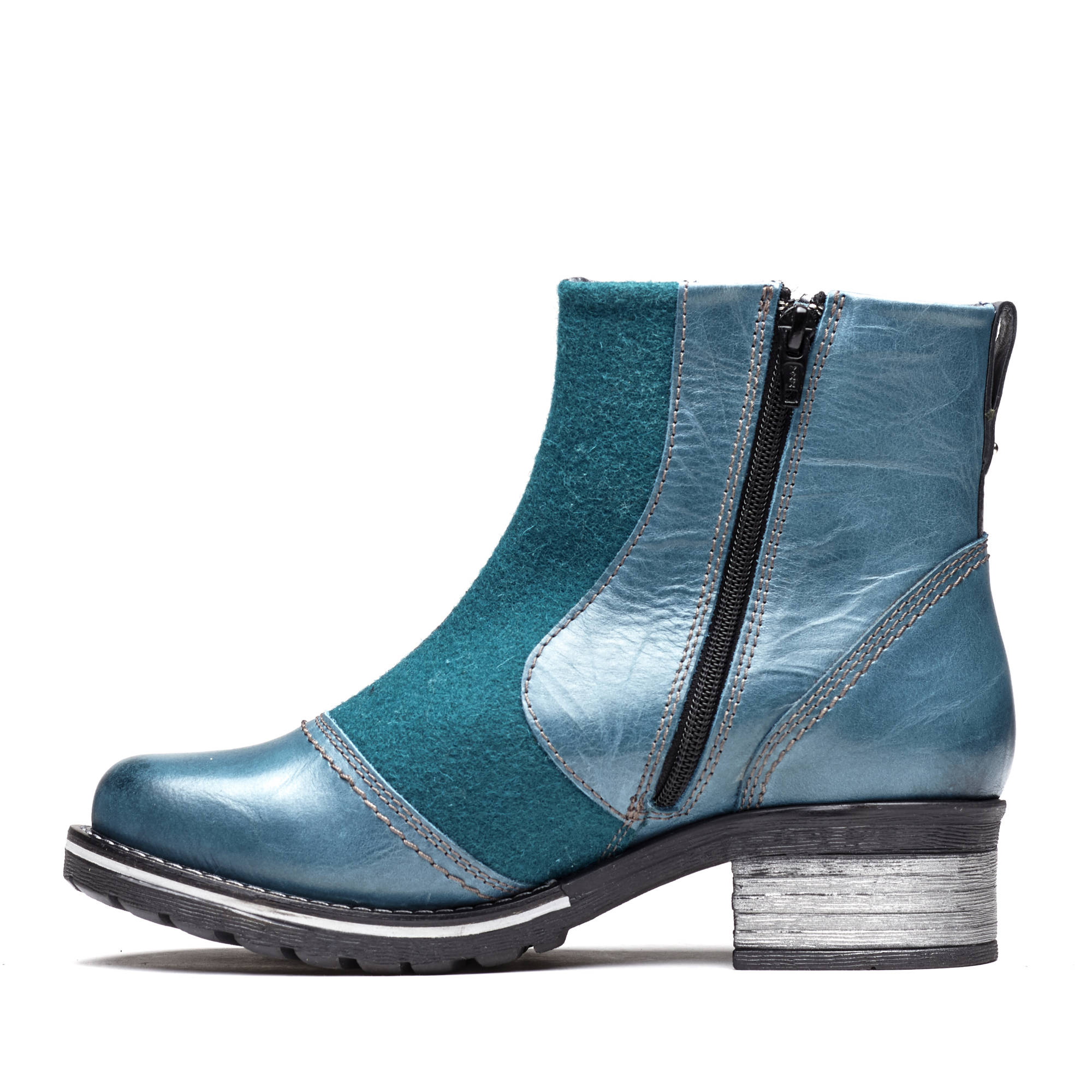 Dromedaris Kassia Leather & Burel Wool Boot
