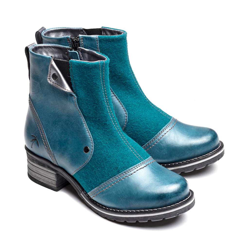 Dromedaris Kassia Leather & Burel Wool Boot