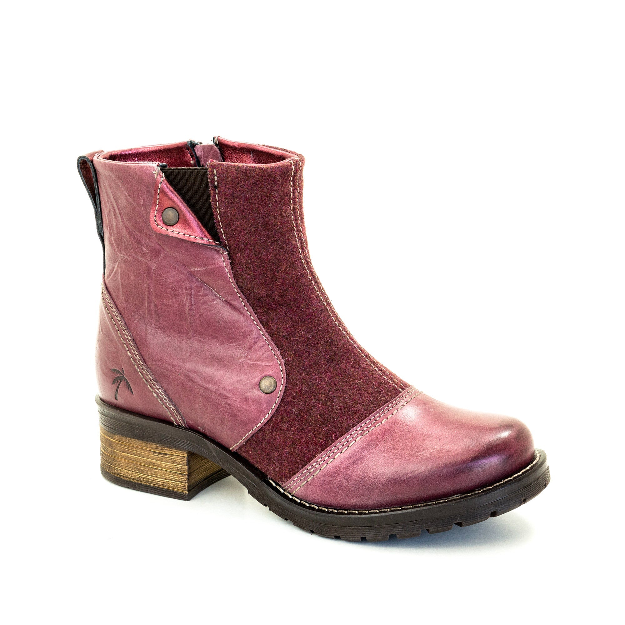 Dromedaris Kassia Leather & Burel Wool Boot