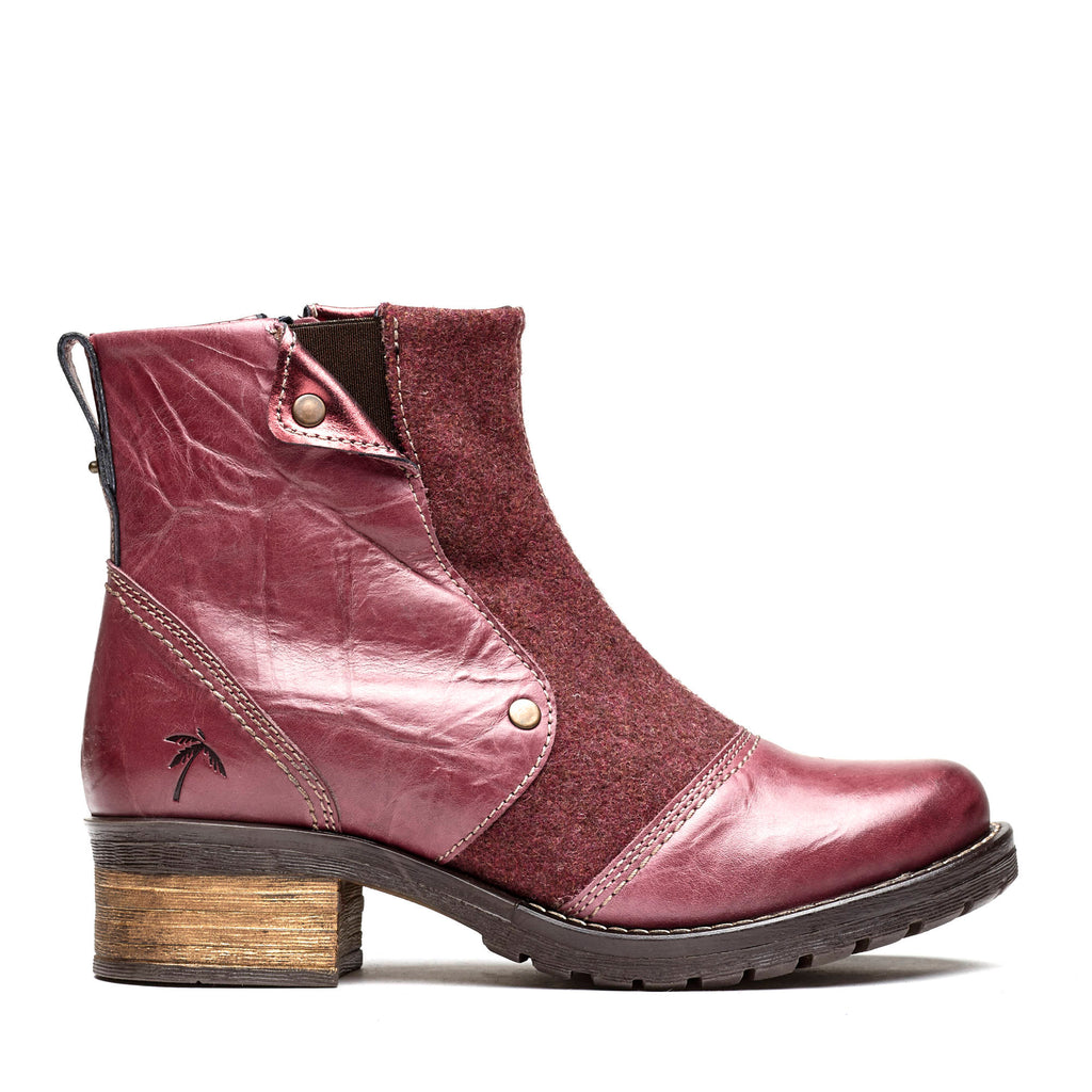 Dromedaris Kassia Leather & Burel Wool Boot