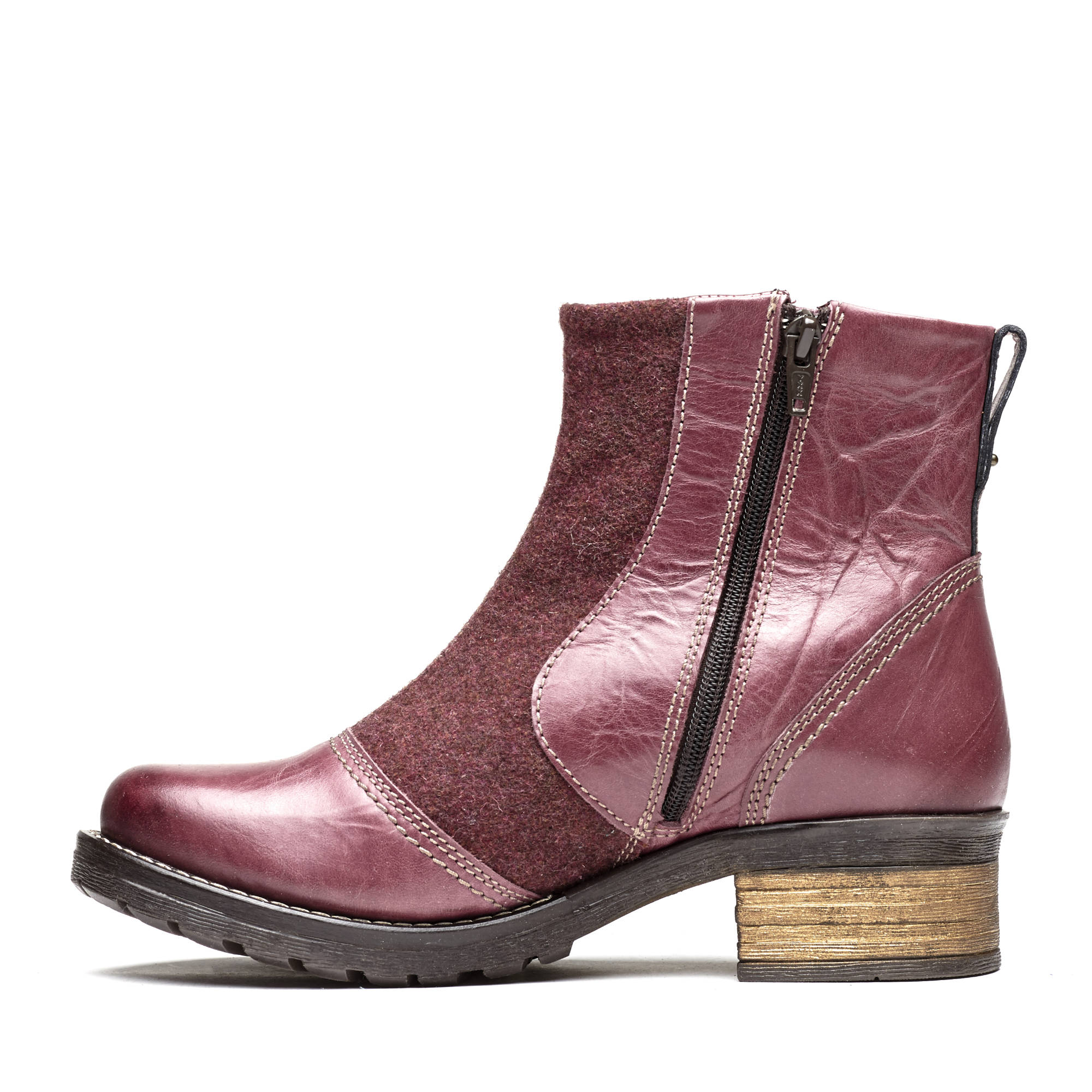 Dromedaris Kassia Leather & Burel Wool Boot