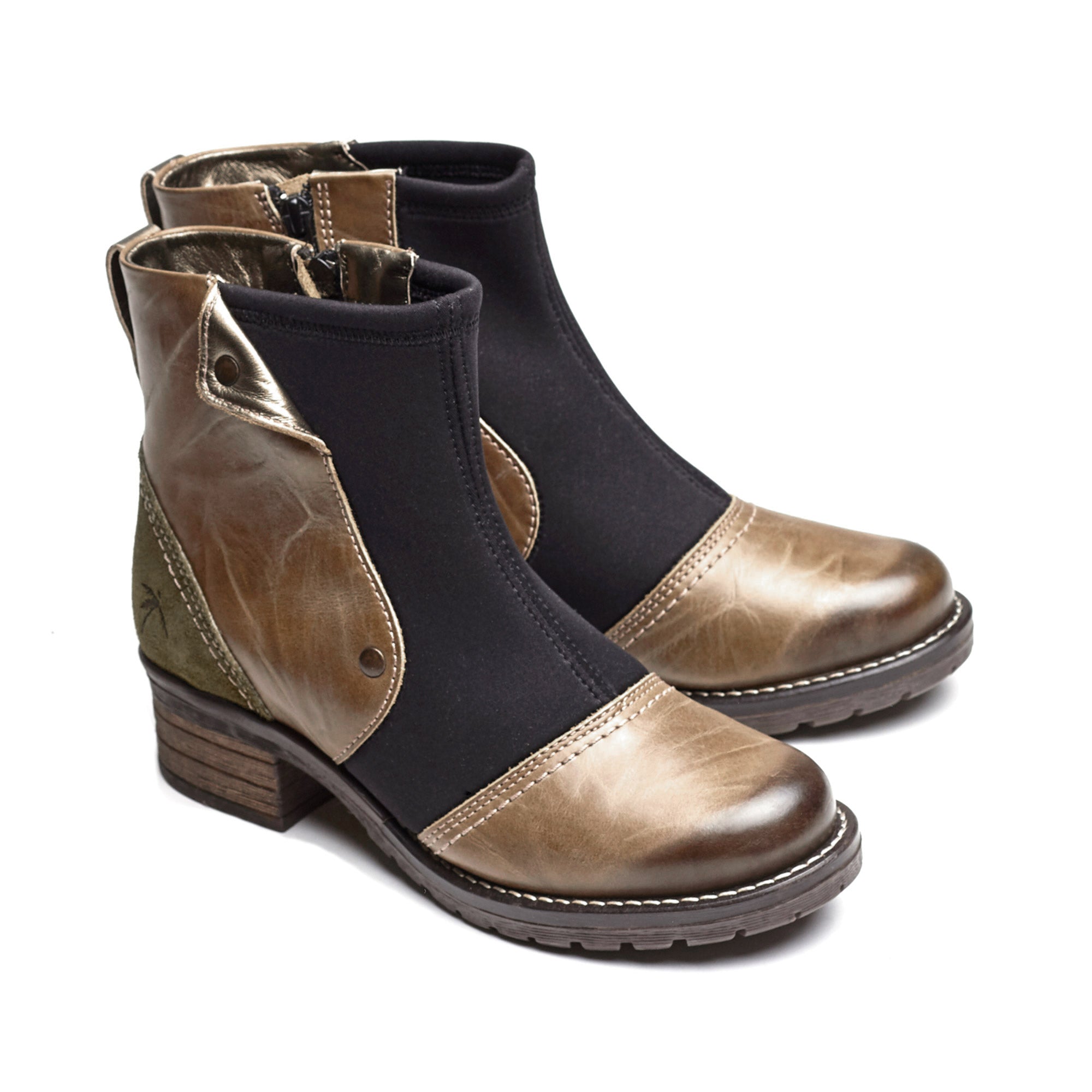 Dromedaris Kassia Leather & Neoprene Boot