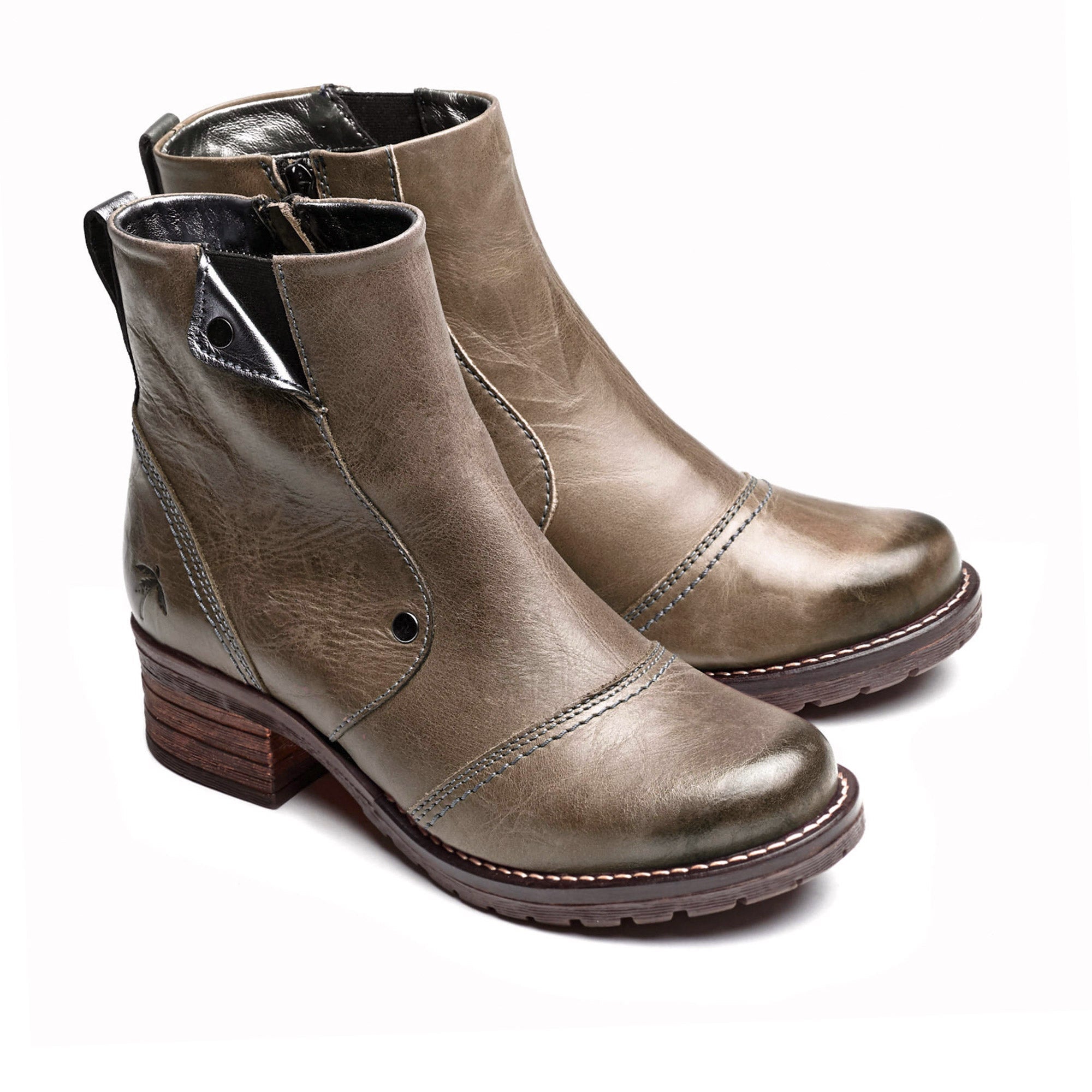 Dromedaris Kassia Scrunched Leather Boot
