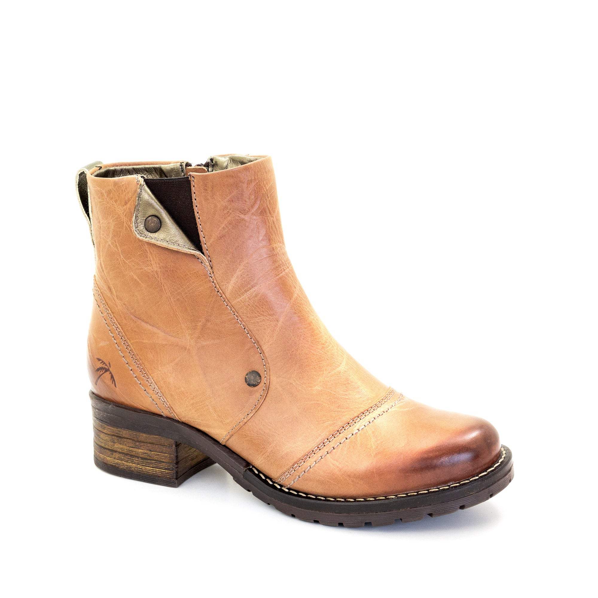 Dromedaris Kassia Scrunched Leather Boot