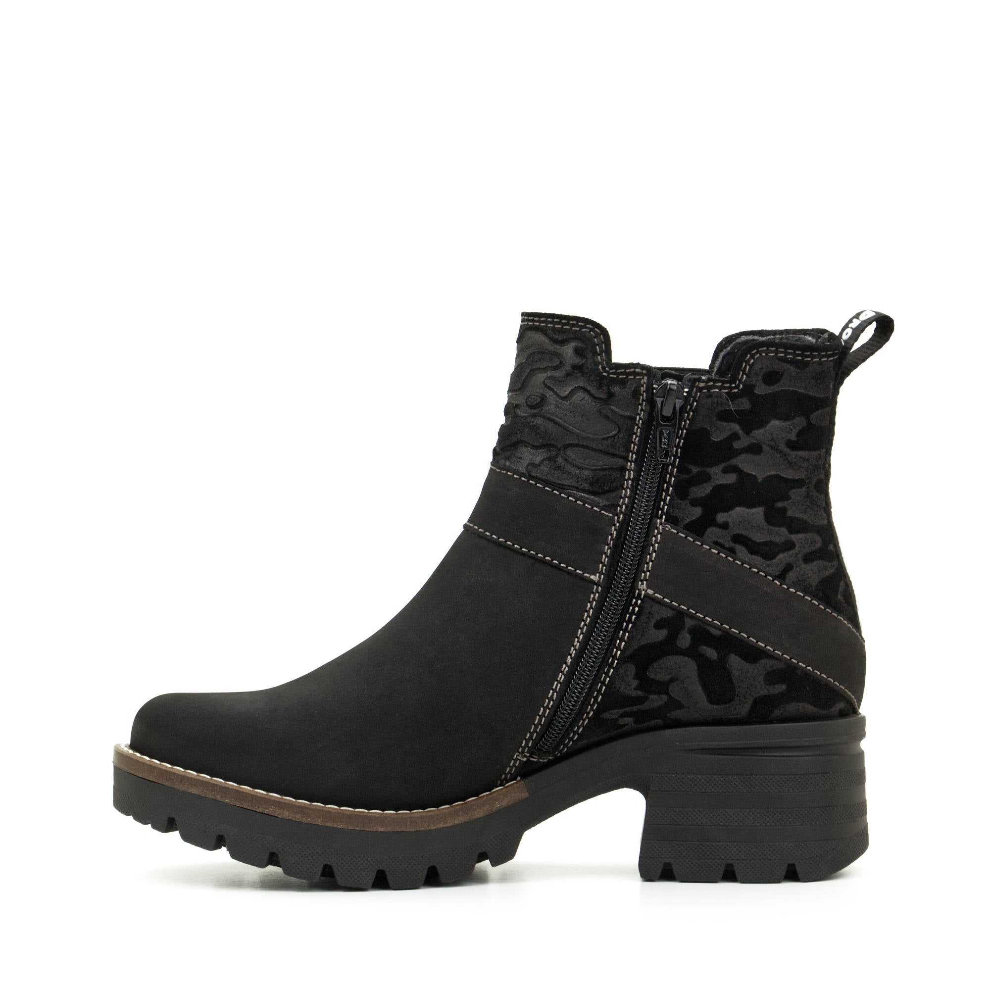 Dromedaris Katniss Nubuck Leather & Camo Boot