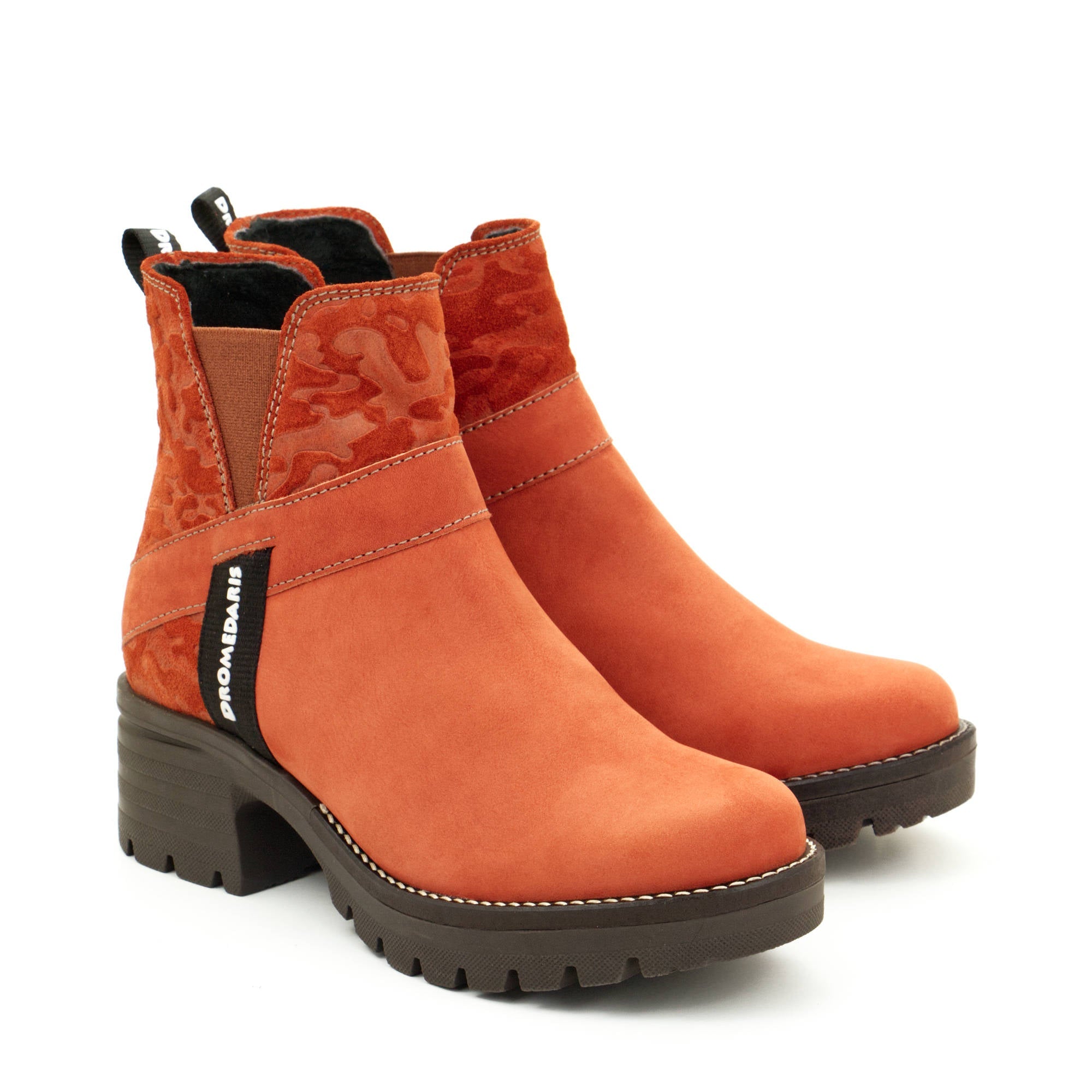 Dromedaris Katniss Nubuck Leather & Camo Boot