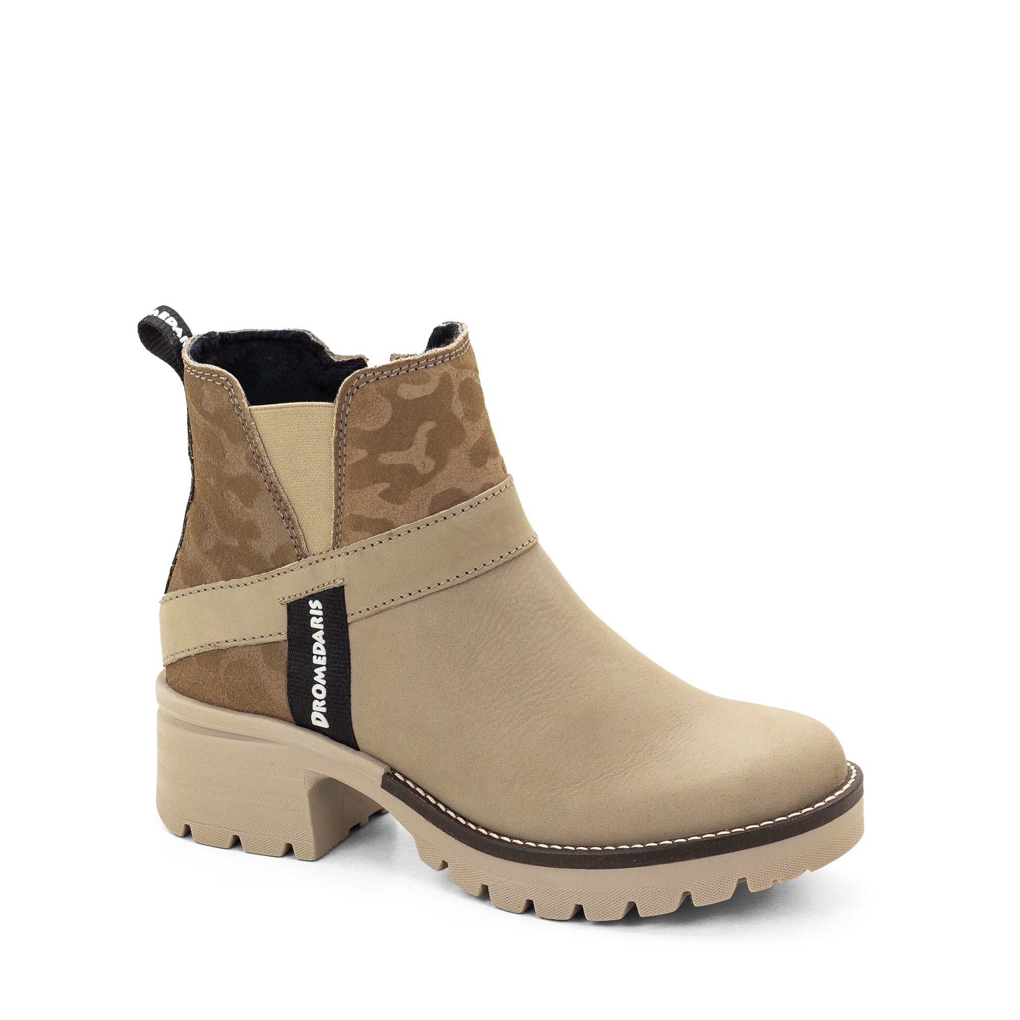 Dromedaris Katniss Nubuck Leather & Camo Boot