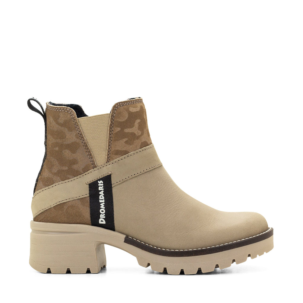 Dromedaris Katniss Nubuck Leather & Camo Boot