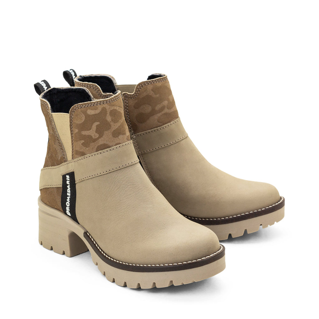 Dromedaris Katniss Nubuck Leather & Camo Boot