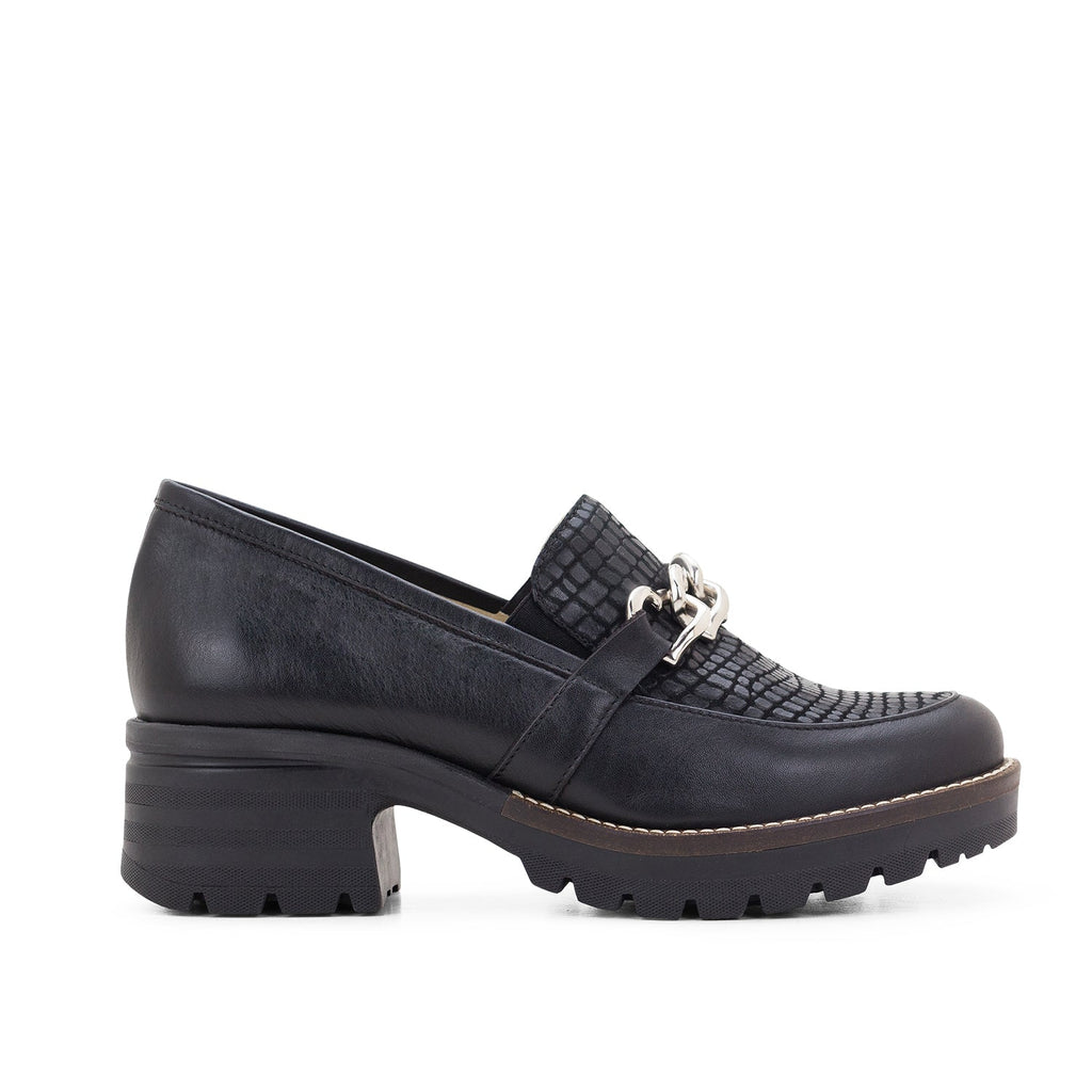 Dromedaris Kella Leather Platform Loafers