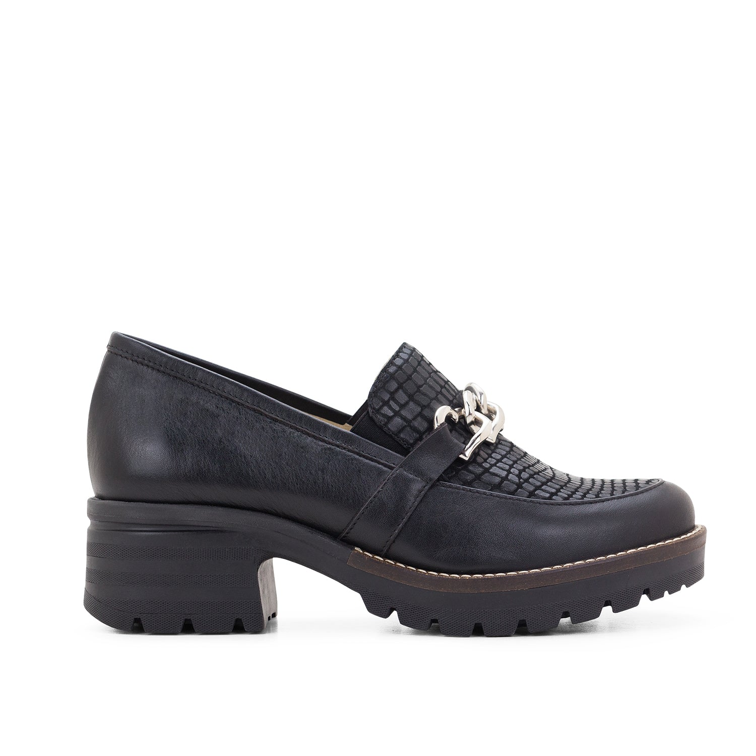 Dromedaris Kella Leather Platform Loafers