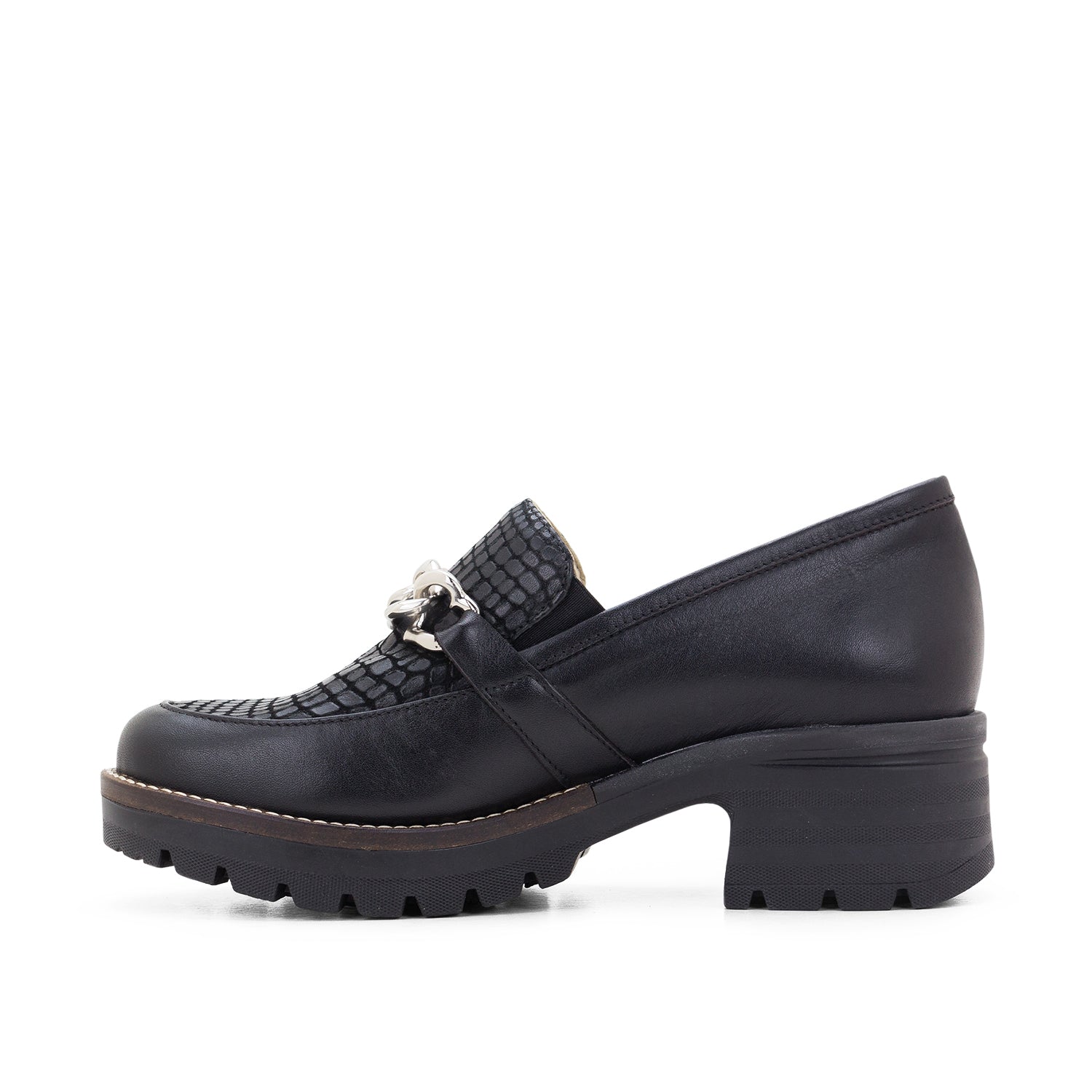 Dromedaris Kella Leather Platform Loafers
