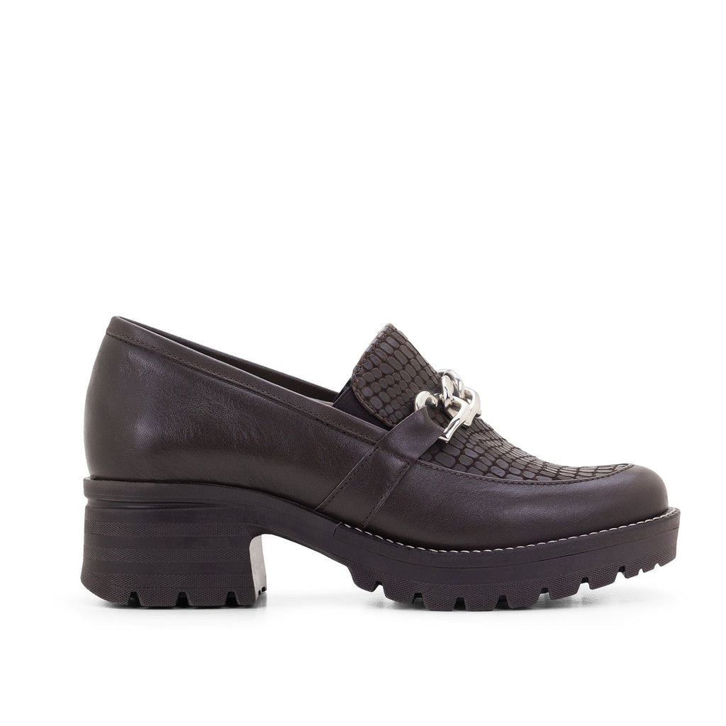 Dromedaris Kella Leather Platform Loafers