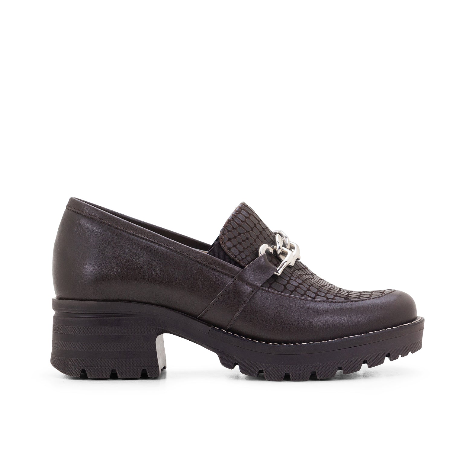 Dromedaris Kella Leather Platform Loafers