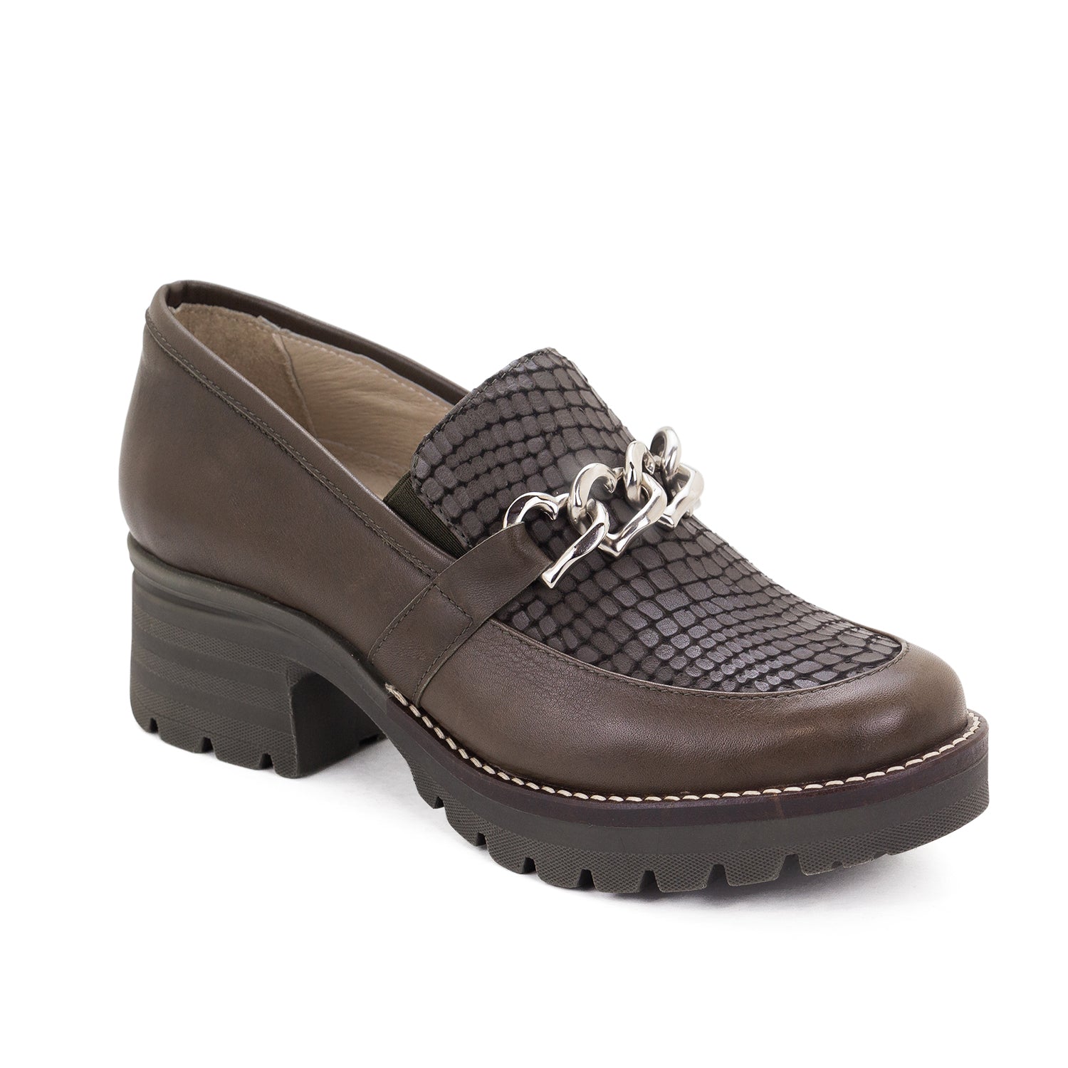 Dromedaris Kella Leather Platform Loafers