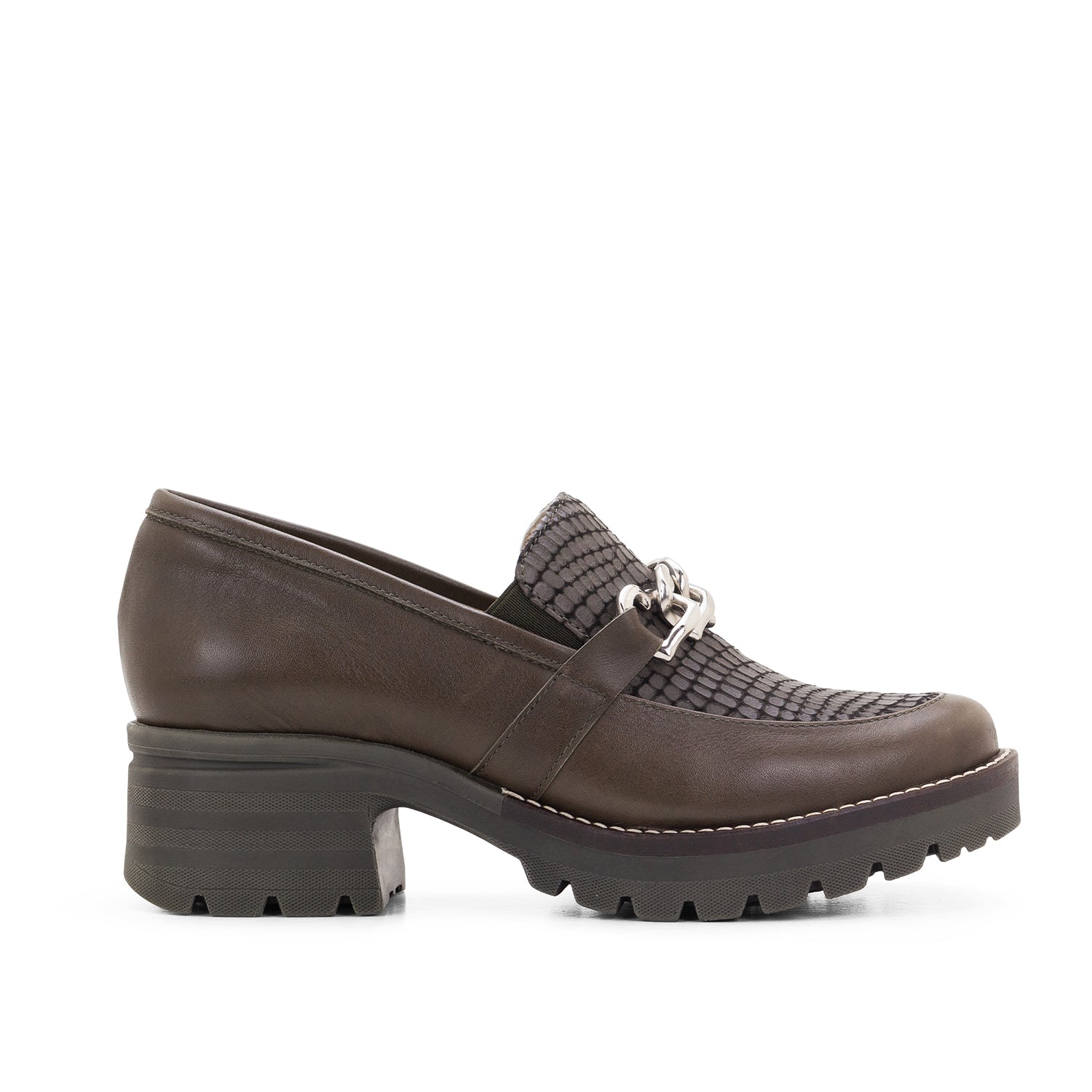 Dromedaris Kella Leather Platform Loafers