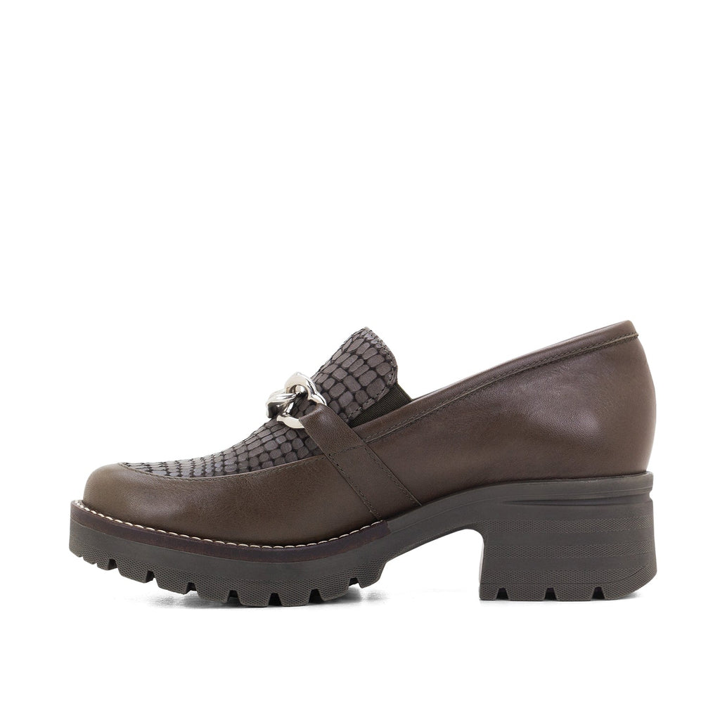Dromedaris Kella Leather Platform Loafers