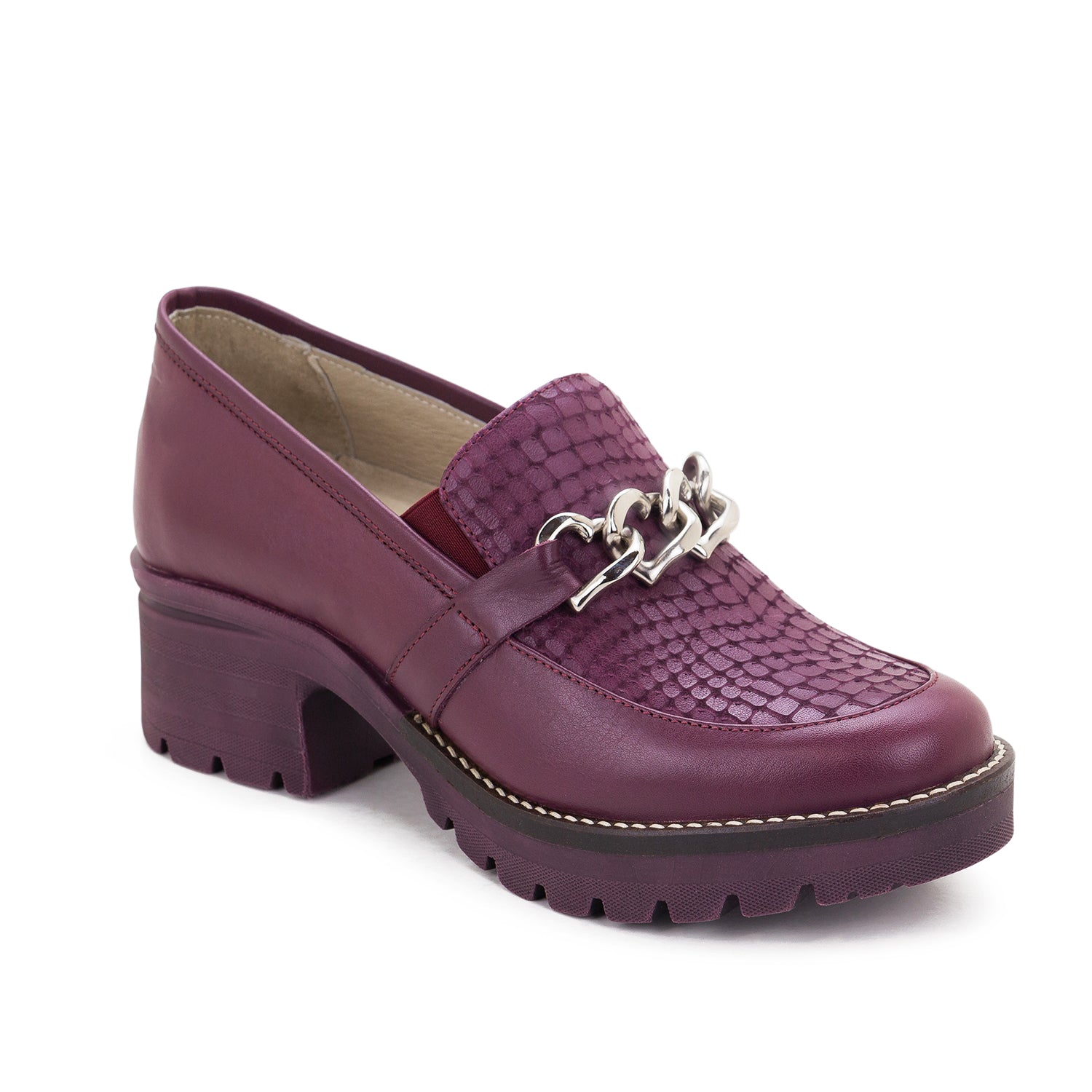 Dromedaris Kella Leather Platform Loafers