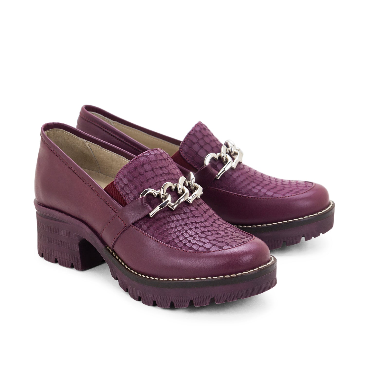 Dromedaris Kella Leather Platform Loafers