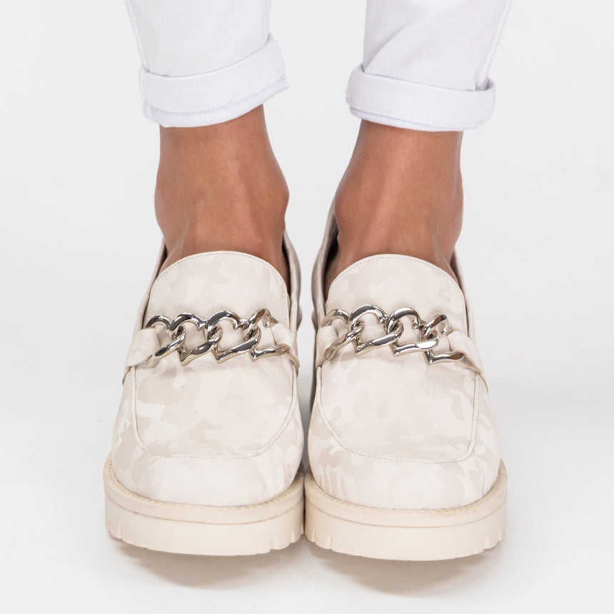 Dromedaris Kella Leather Platform Loafers