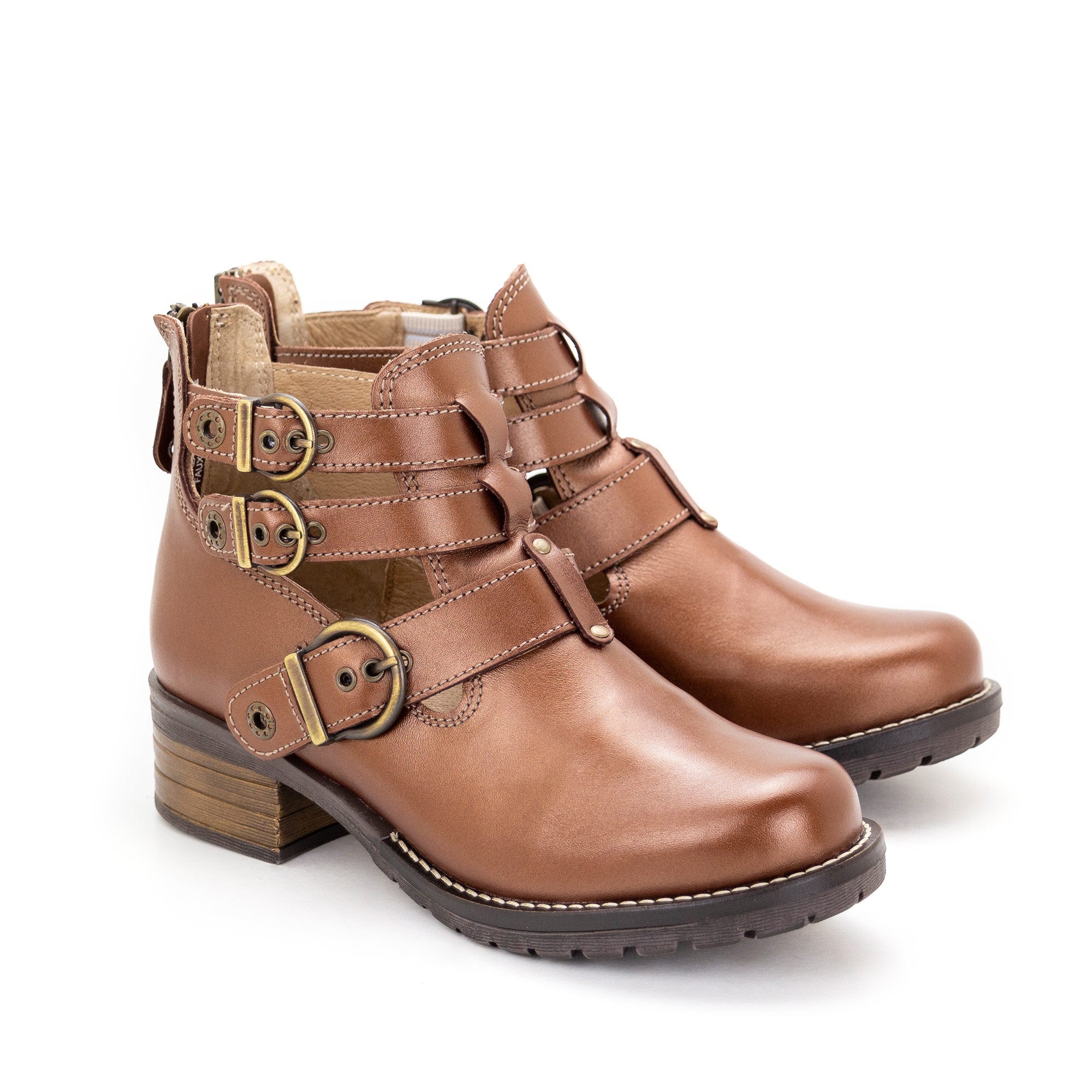 Dromedaris Kelsy Short Summer Pearl Leather Boot