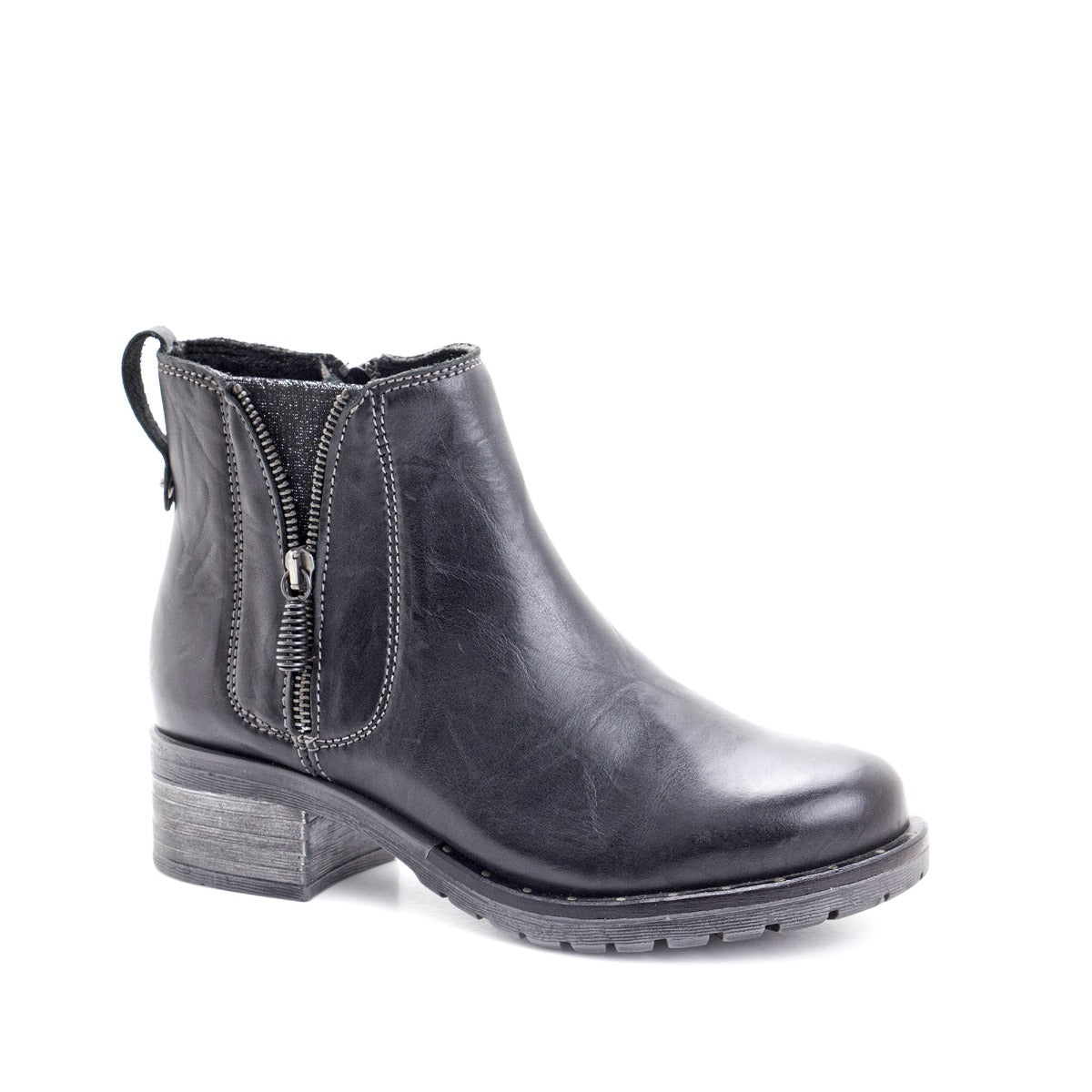 Dromedaris Kelyn Scrunched Leather Bootie