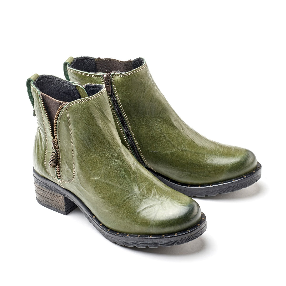 Dromedaris Kelyn Scrunched Leather Bootie