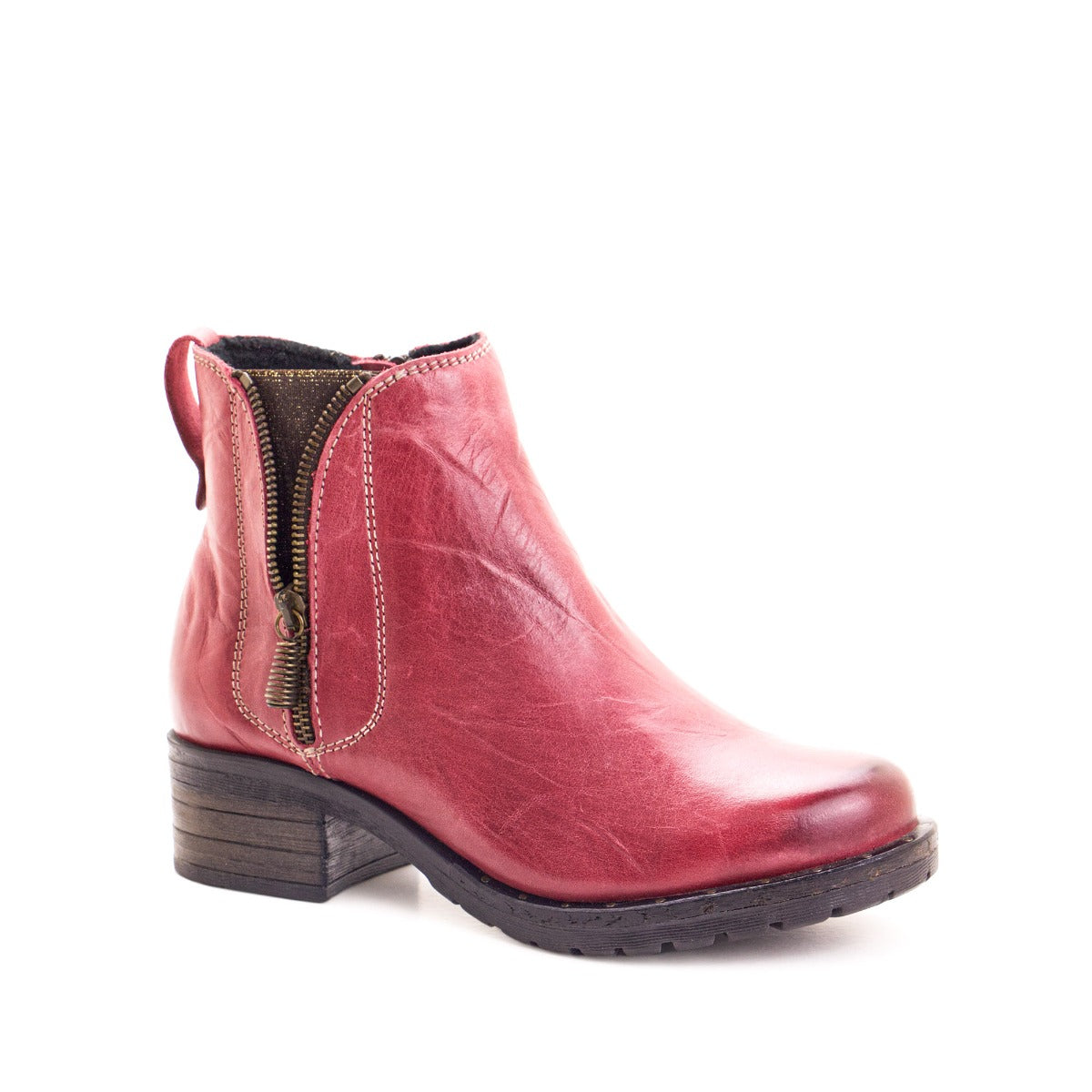 Dromedaris Kelyn Scrunched Leather Bootie