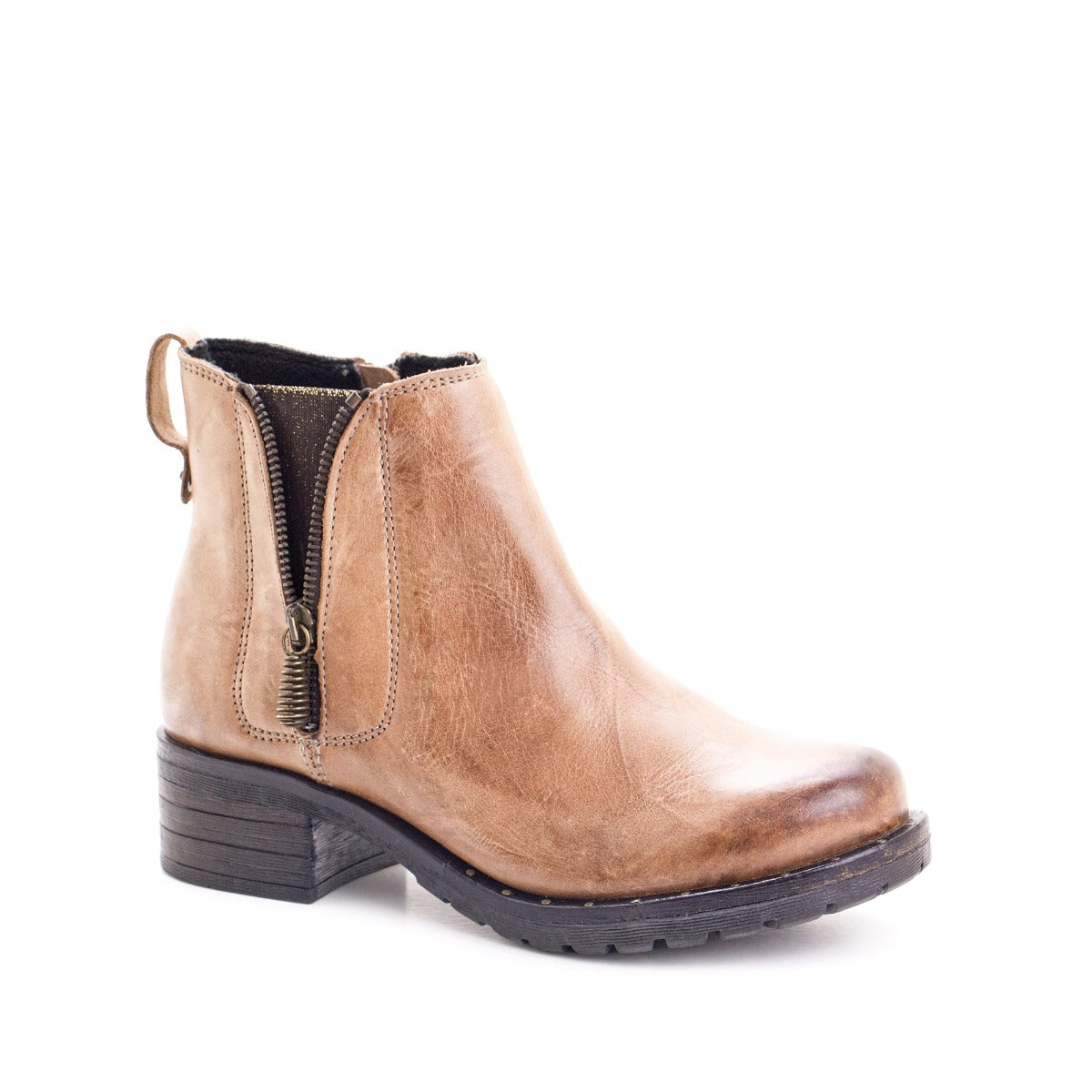 Dromedaris Kelyn Scrunched Leather Bootie