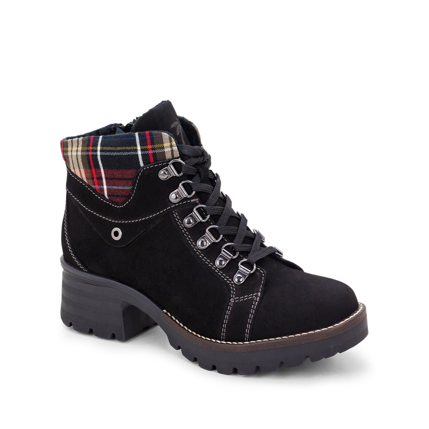 Dromedaris Kodiak Tartan Nubuck Leather Bootie