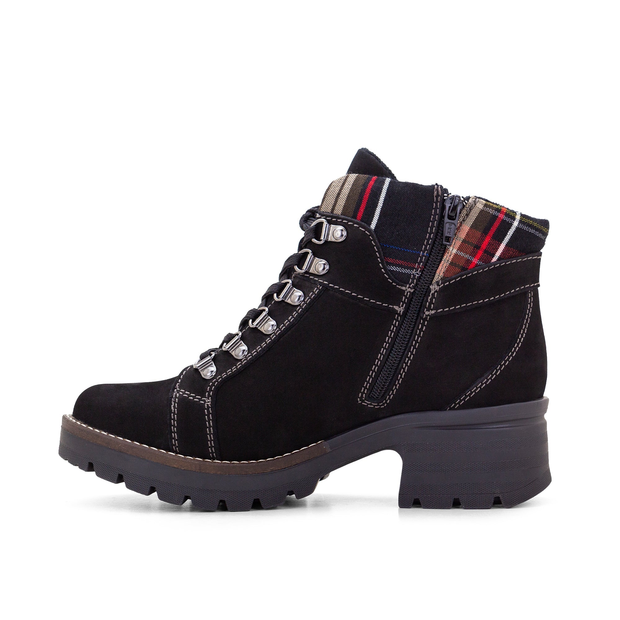Dromedaris Kodiak Tartan Nubuck Leather Bootie