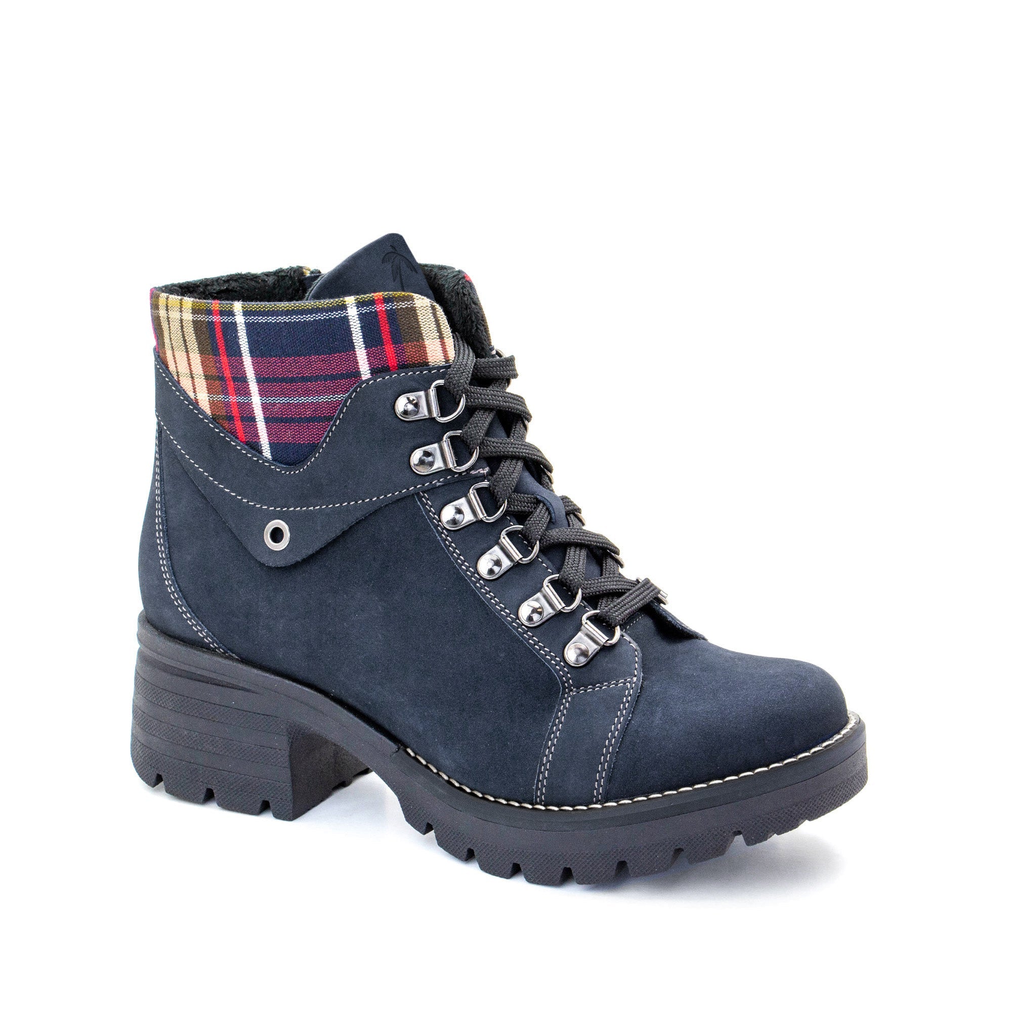 Dromedaris Kodiak Tartan Nubuck Leather Bootie