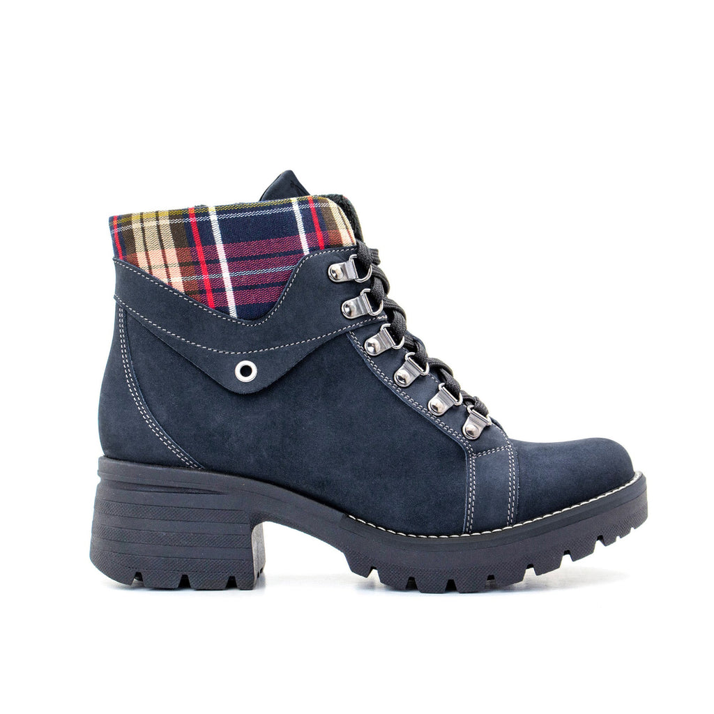 Dromedaris Kodiak Tartan Nubuck Leather Bootie