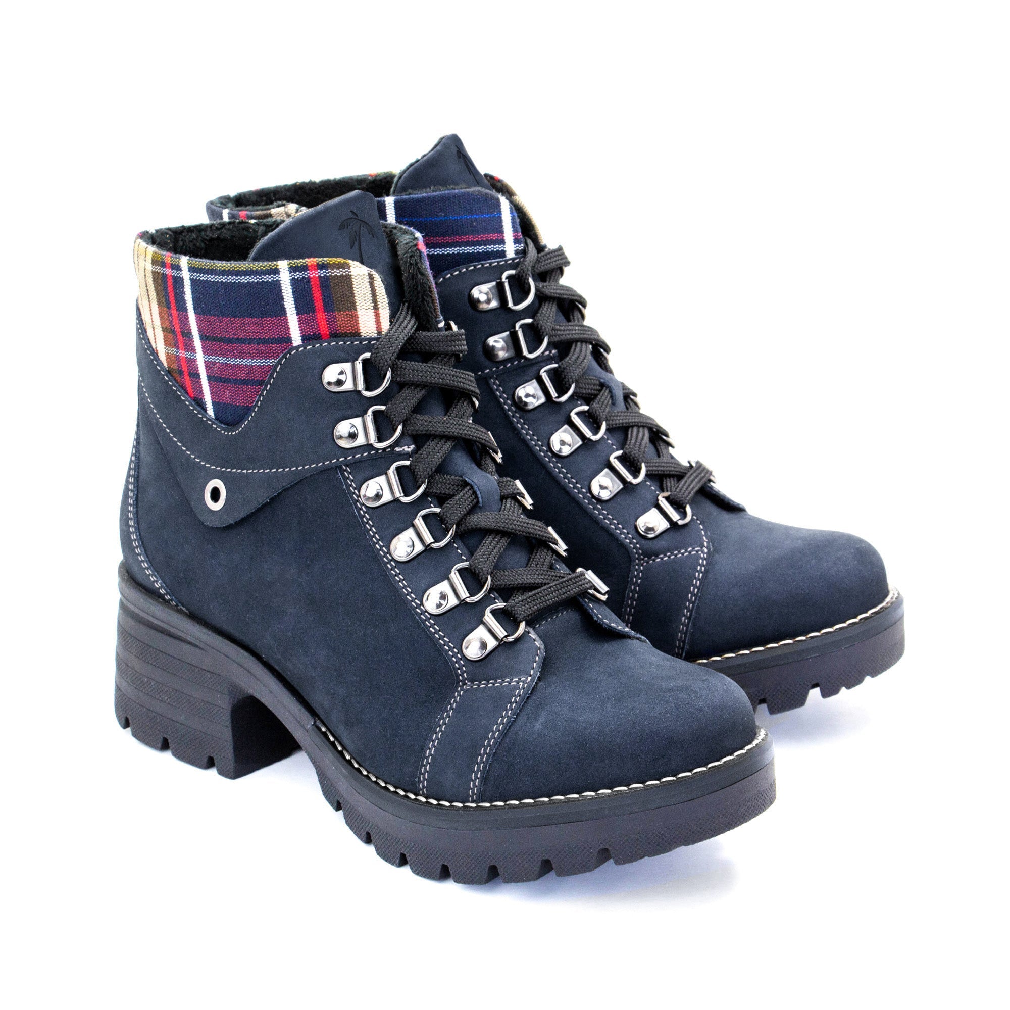 Dromedaris Kodiak Tartan Nubuck Leather Bootie