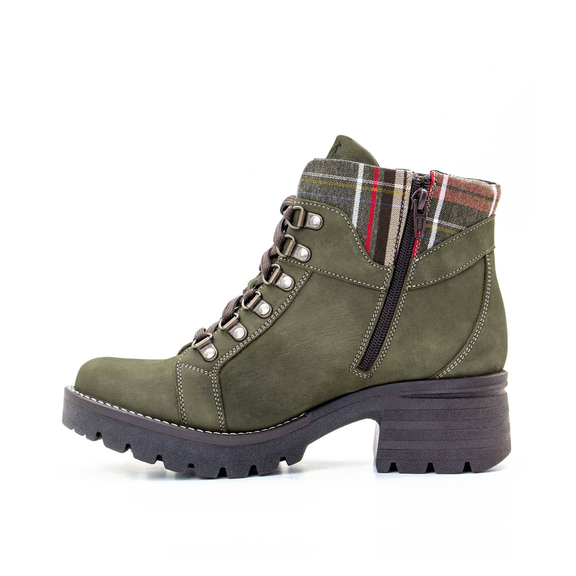 Dromedaris Kodiak Tartan Nubuck Leather Bootie