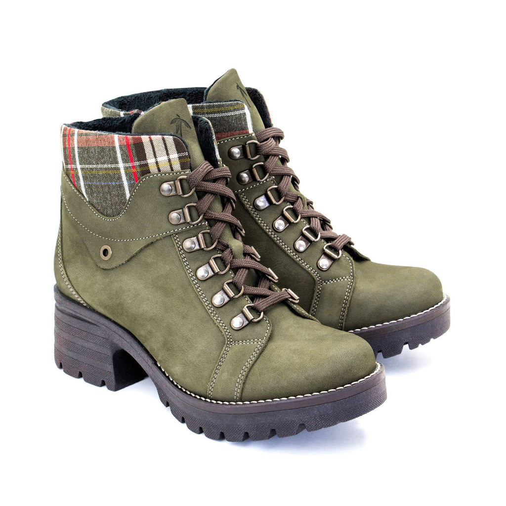 Dromedaris Kodiak Tartan Nubuck Leather Bootie