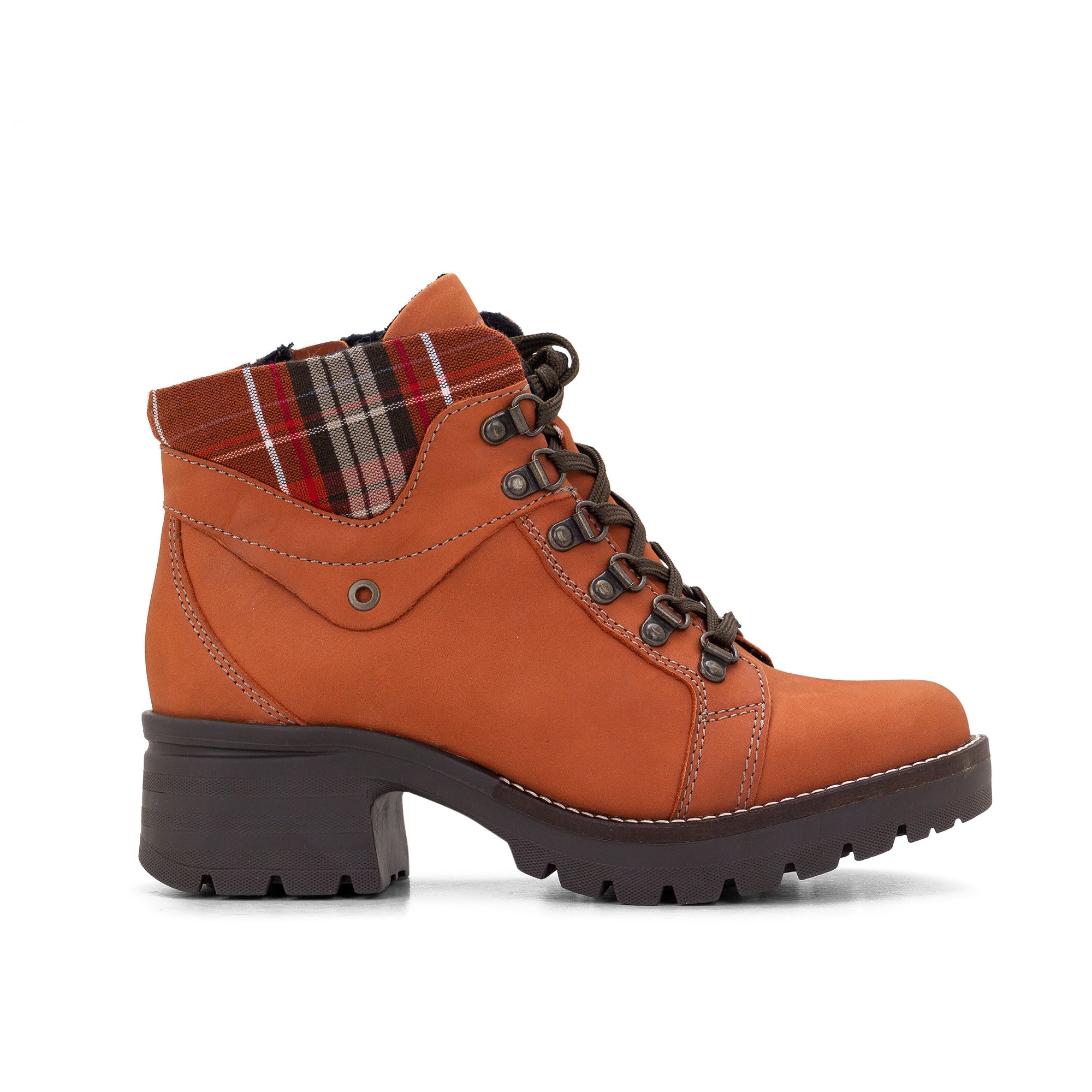 Dromedaris Kodiak Tartan Nubuck Leather Bootie